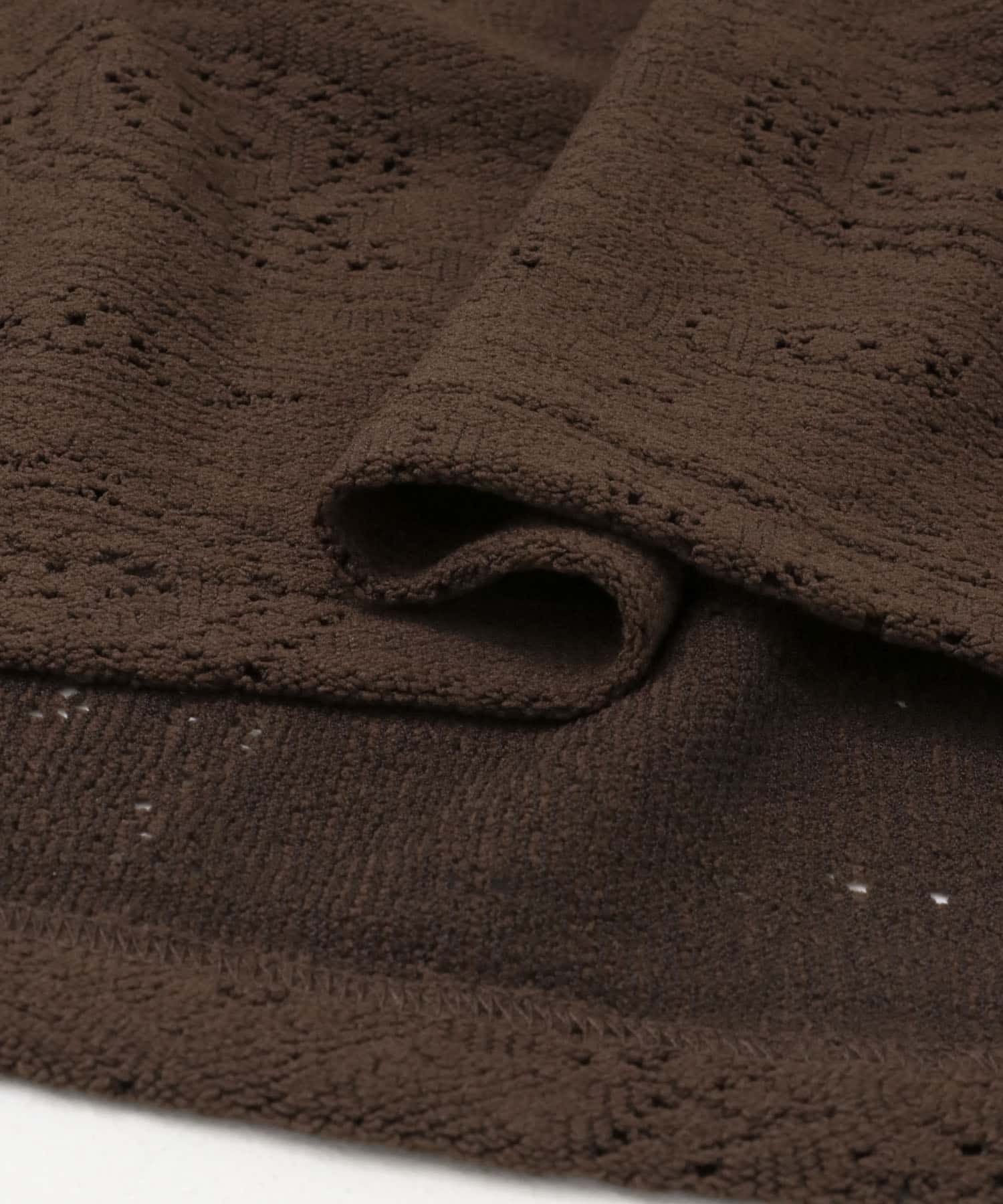 シアーペイズリーポロシャツ BROWN M