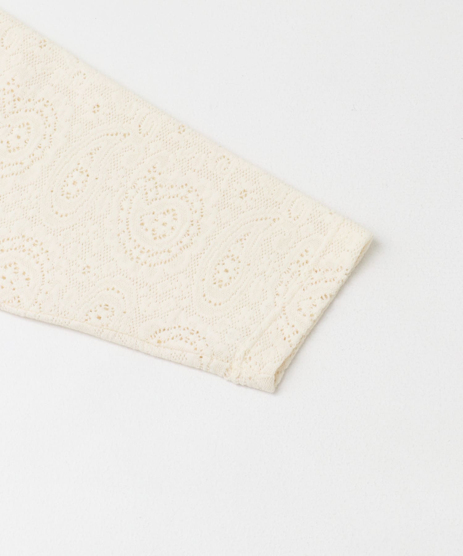 シアーペイズリーポロシャツ IVORY M