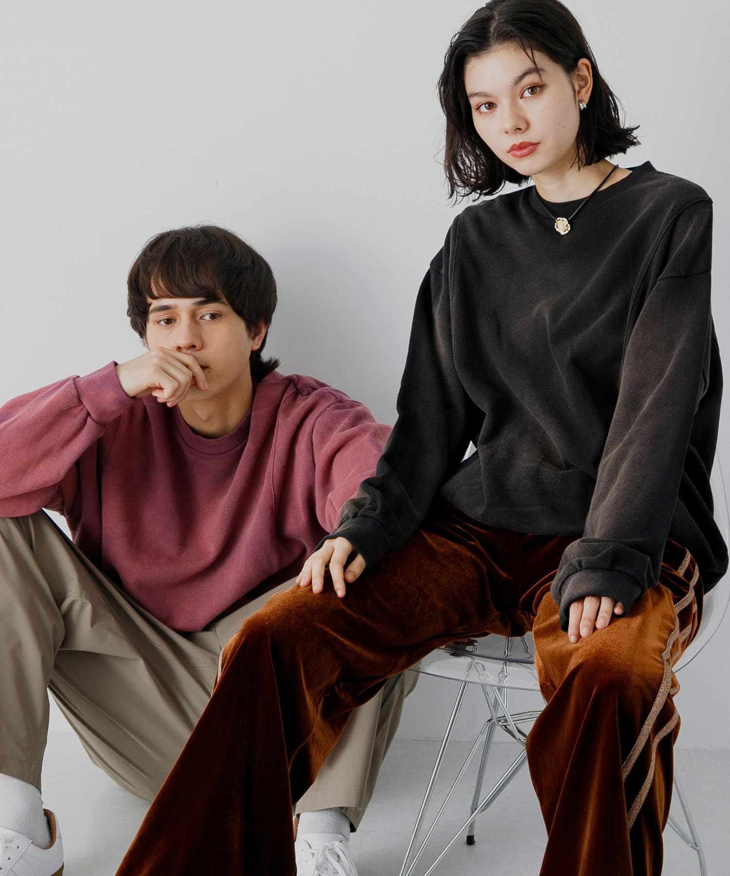 身長：184cm サイズ：L / 身長：168cm サイズ：L