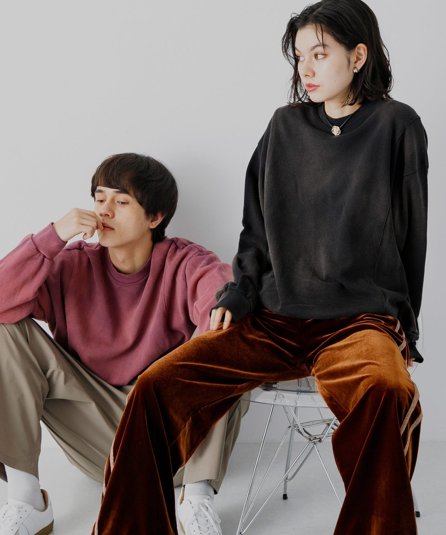 身長：184cm サイズ：L / 身長：168cm サイズ：L