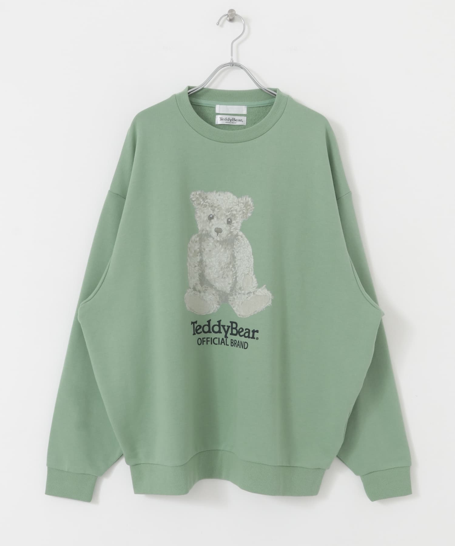 『別注』TeddyBear×SENSE OF PLACE　テディベアクルーネックスウェット MINT M