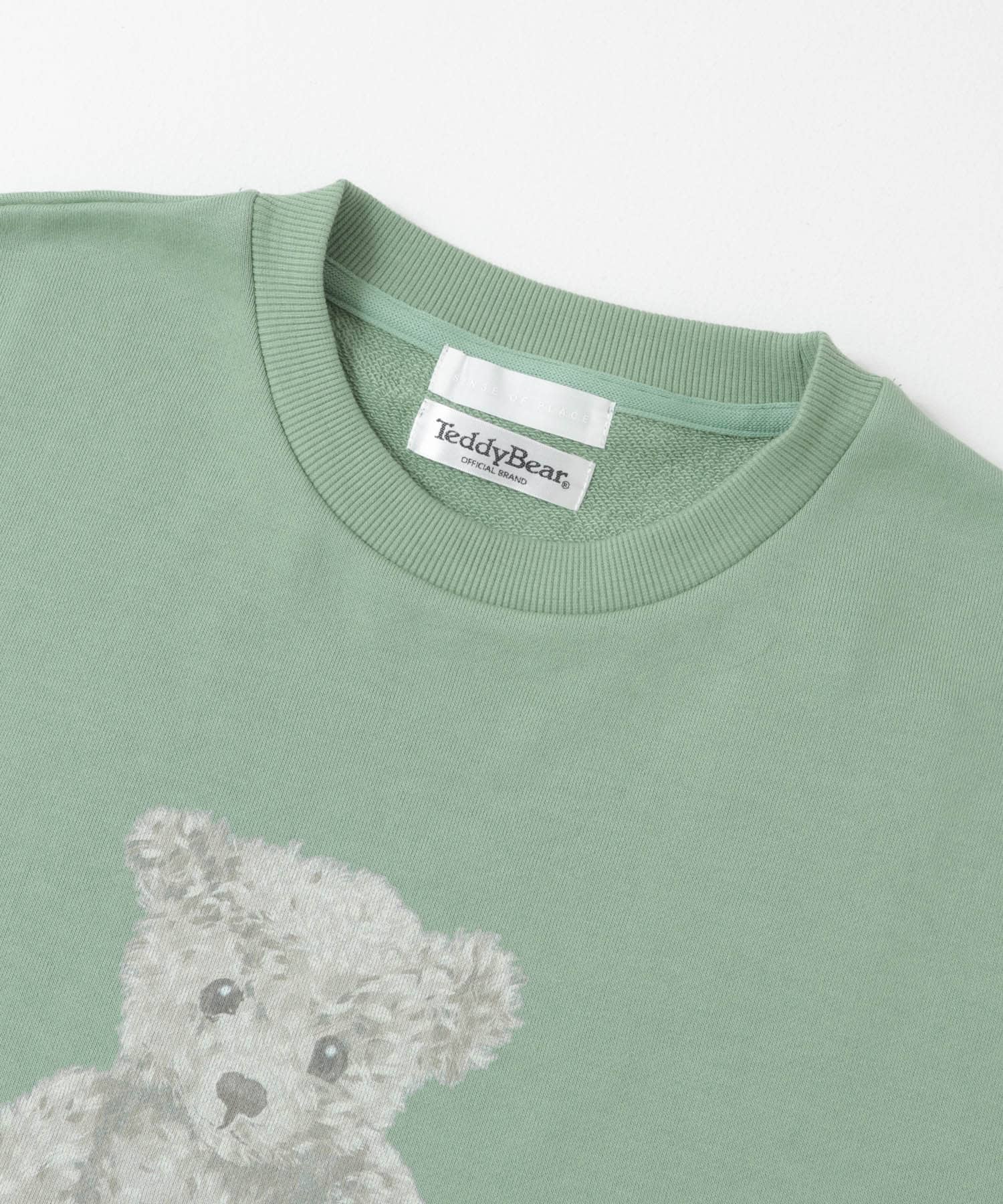 『別注』TeddyBear×SENSE OF PLACE　テディベアクルーネックスウェット MINT M