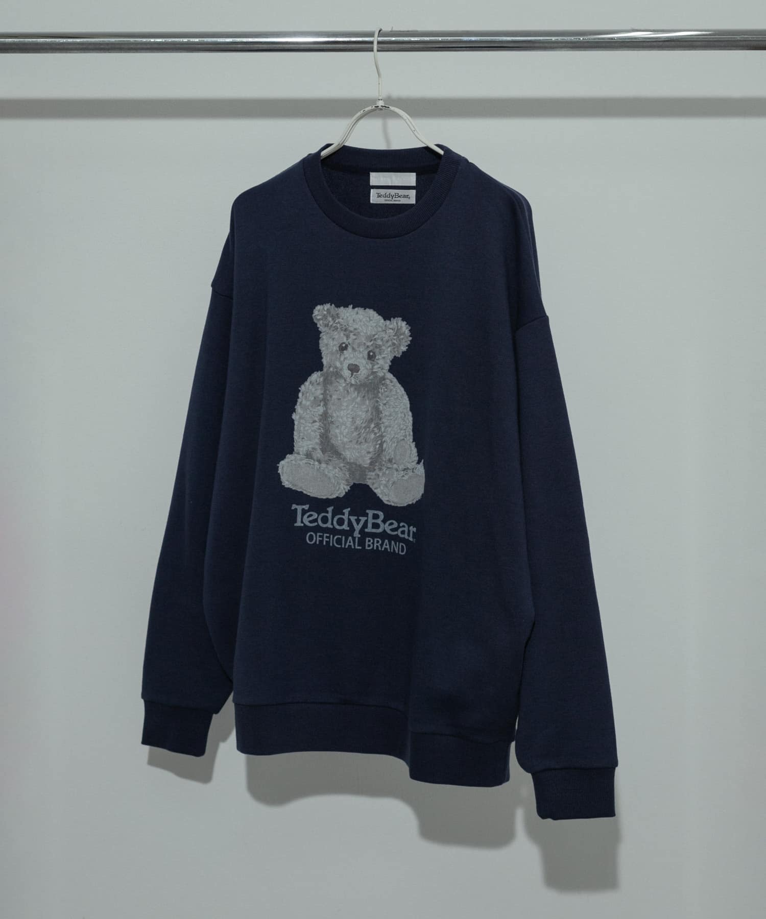 『別注』TeddyBear×SENSE OF PLACE　テディベアクルーネックスウェット NAVY M