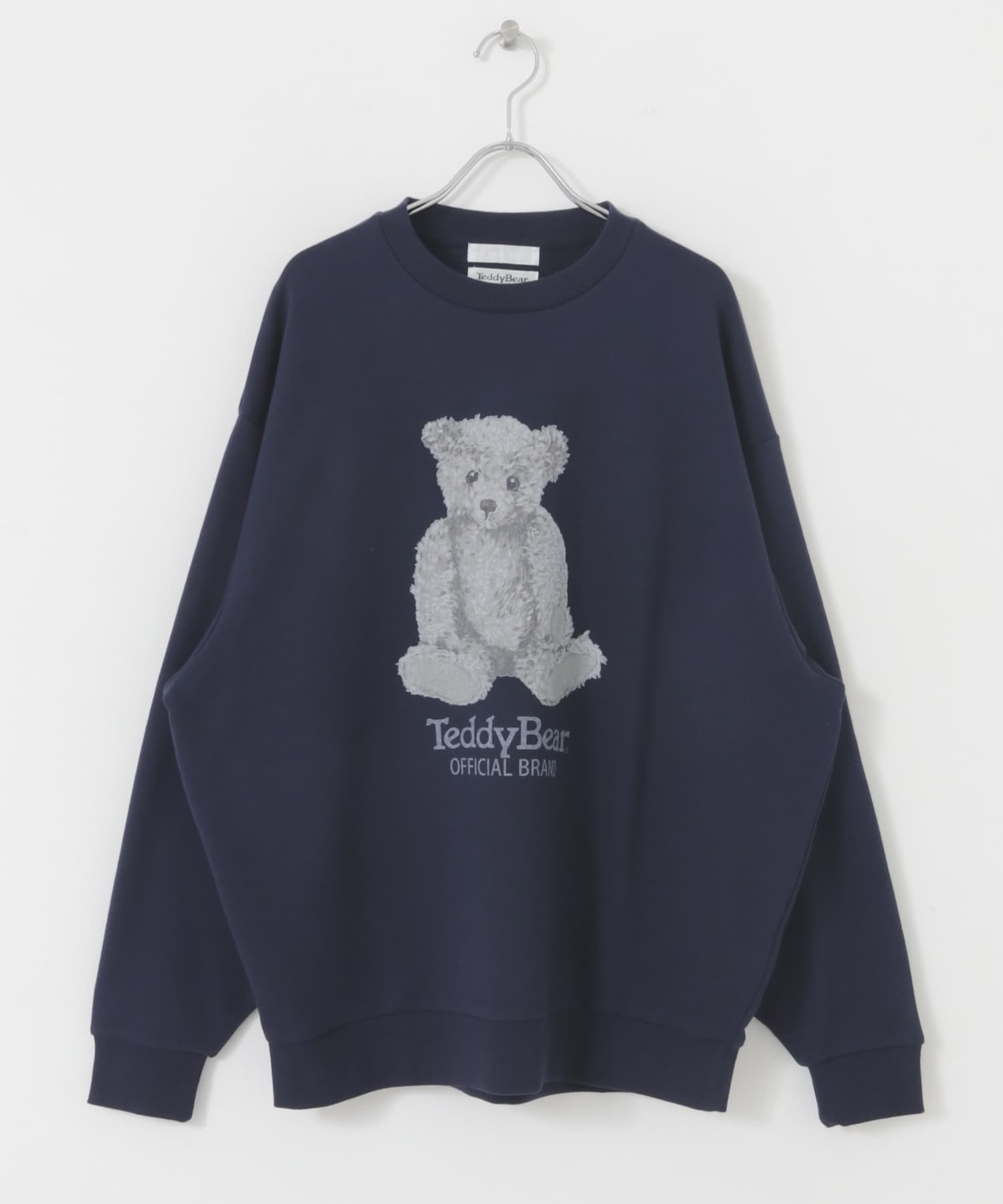 『別注』TeddyBear×SENSE OF PLACE　テディベアクルーネックスウェット NAVY M
