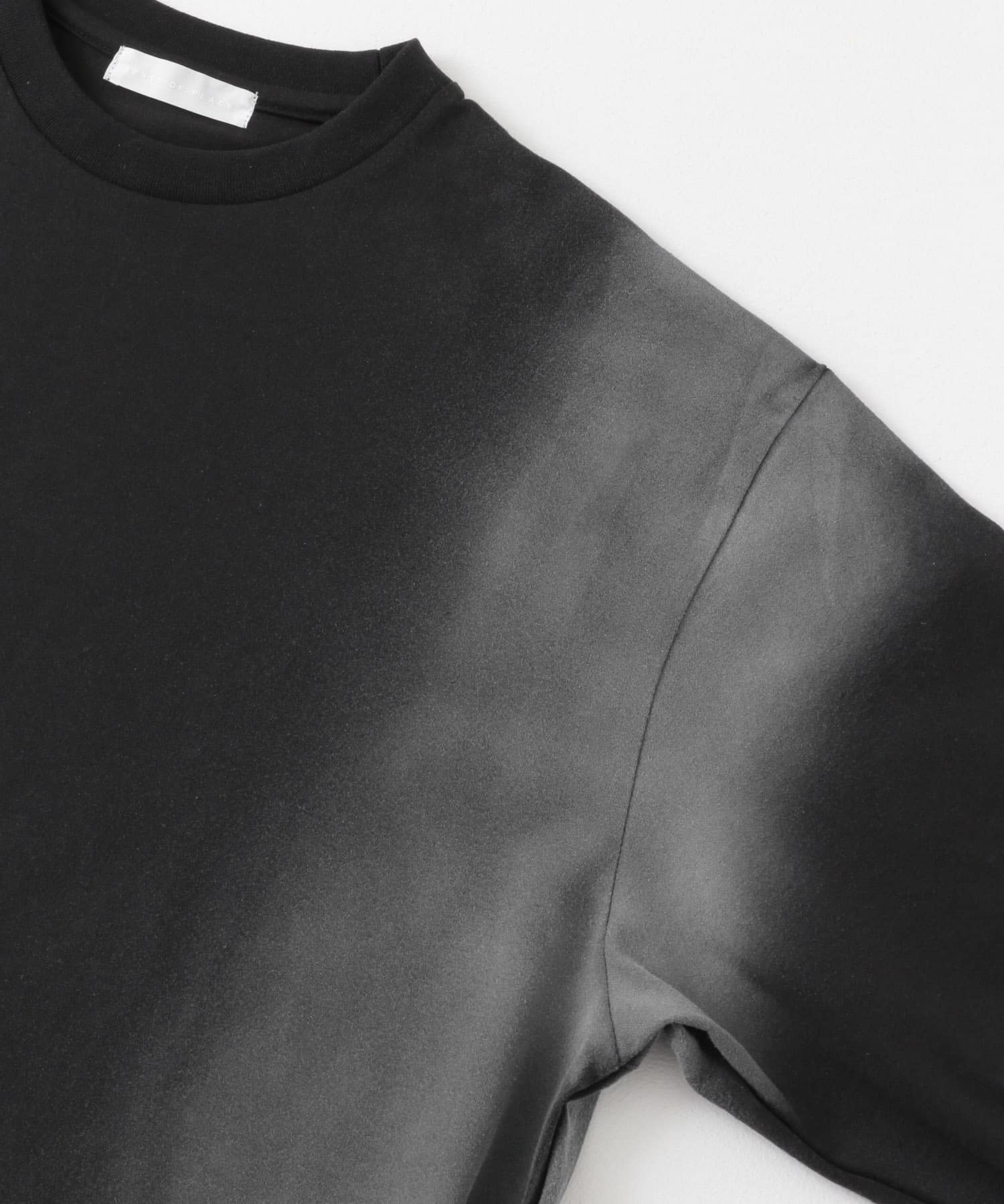 スプレーラインロングスリーブTシャツ BLK×WHT M
