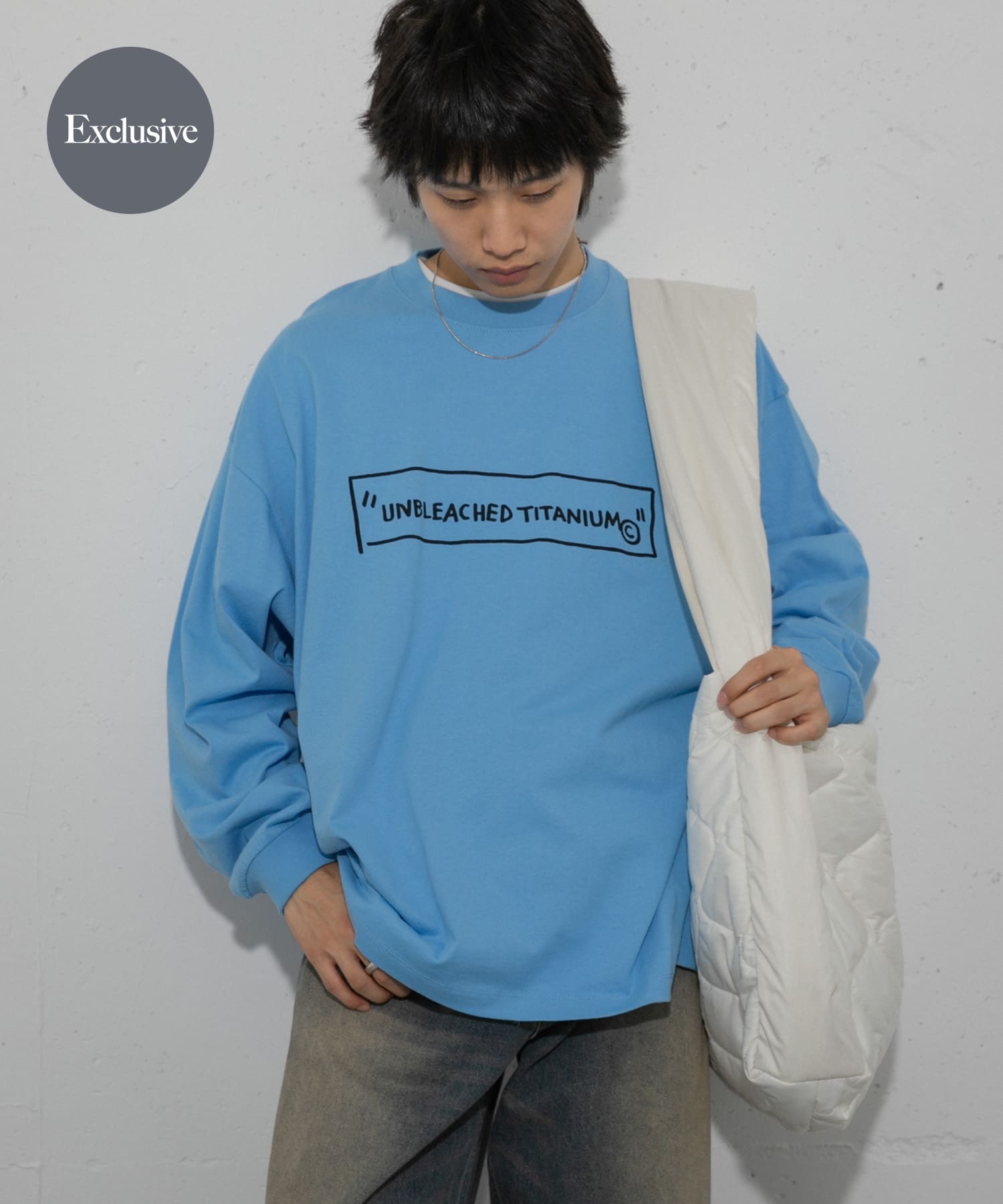 『別注』BASQUIAT×SENSE OF PLACE　ロゴロングスリーブTシャツ