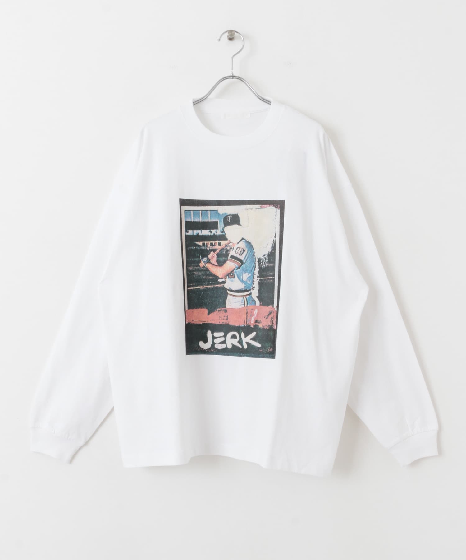 『別注』BASQUIAT×SENSE OF PLACE　bb ロングスリーブTシャツ WHITE M