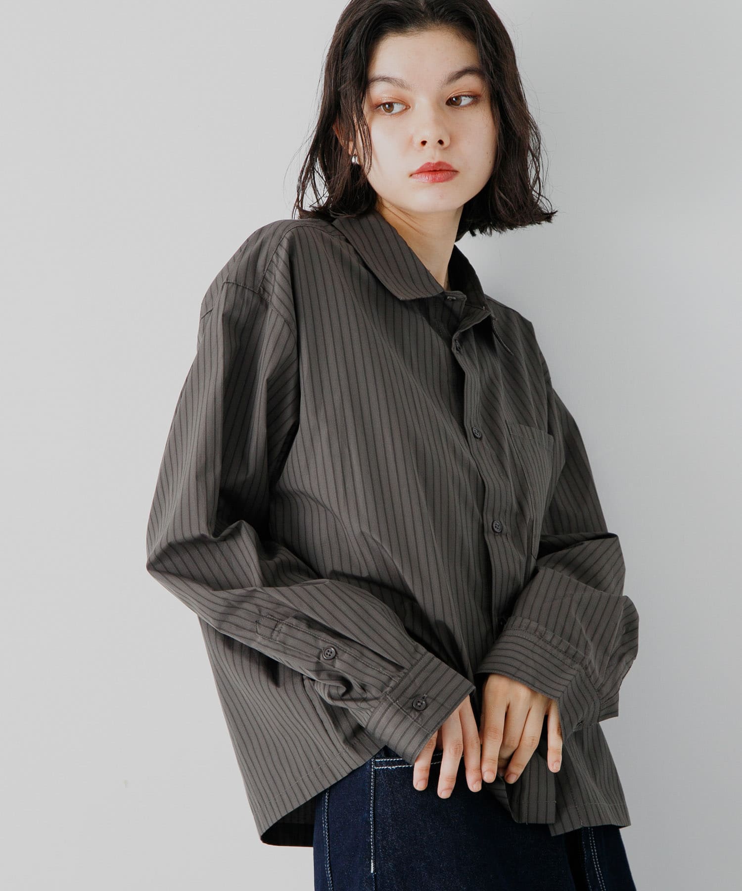 ユニセックス』アソートボクシーシャツ(M BRW STRIPE): トップス 