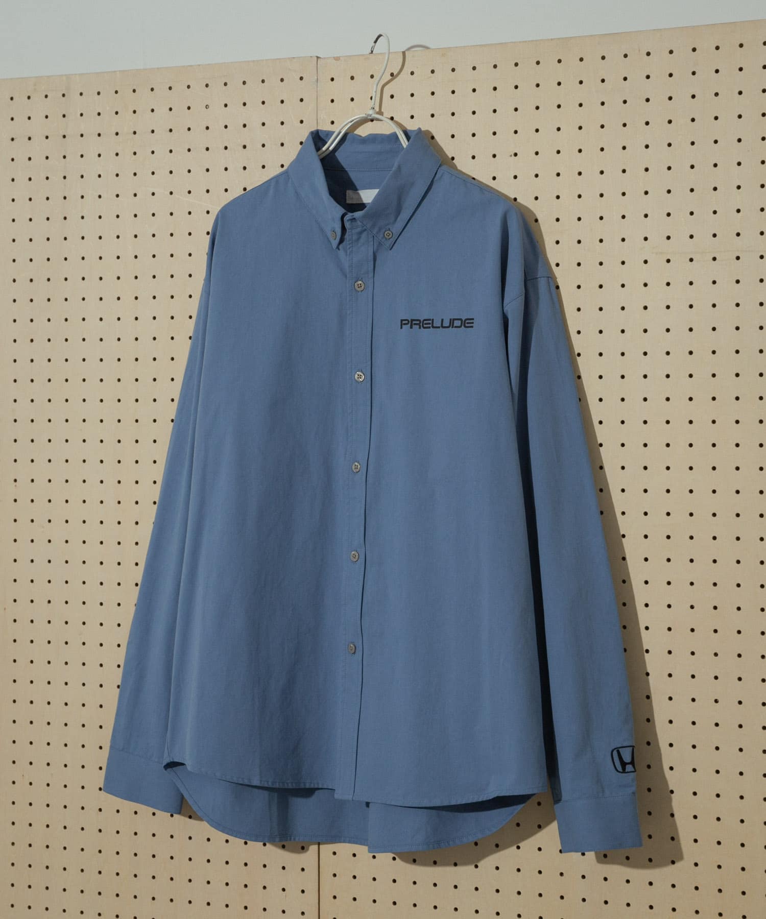 HONDA Button Down Long-Sleeve Shirts BLUE M