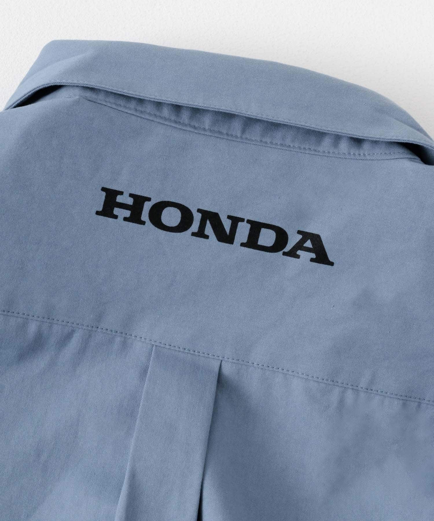 HONDA Button Down Long-Sleeve Shirts BLUE M