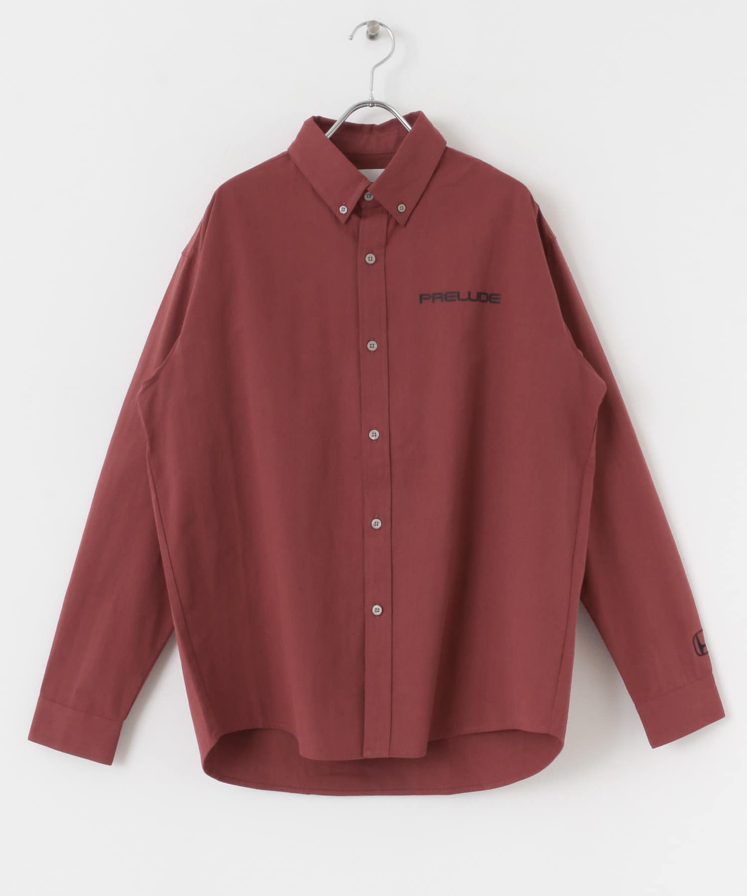 HONDA Button Down Long-Sleeve Shirts RED M