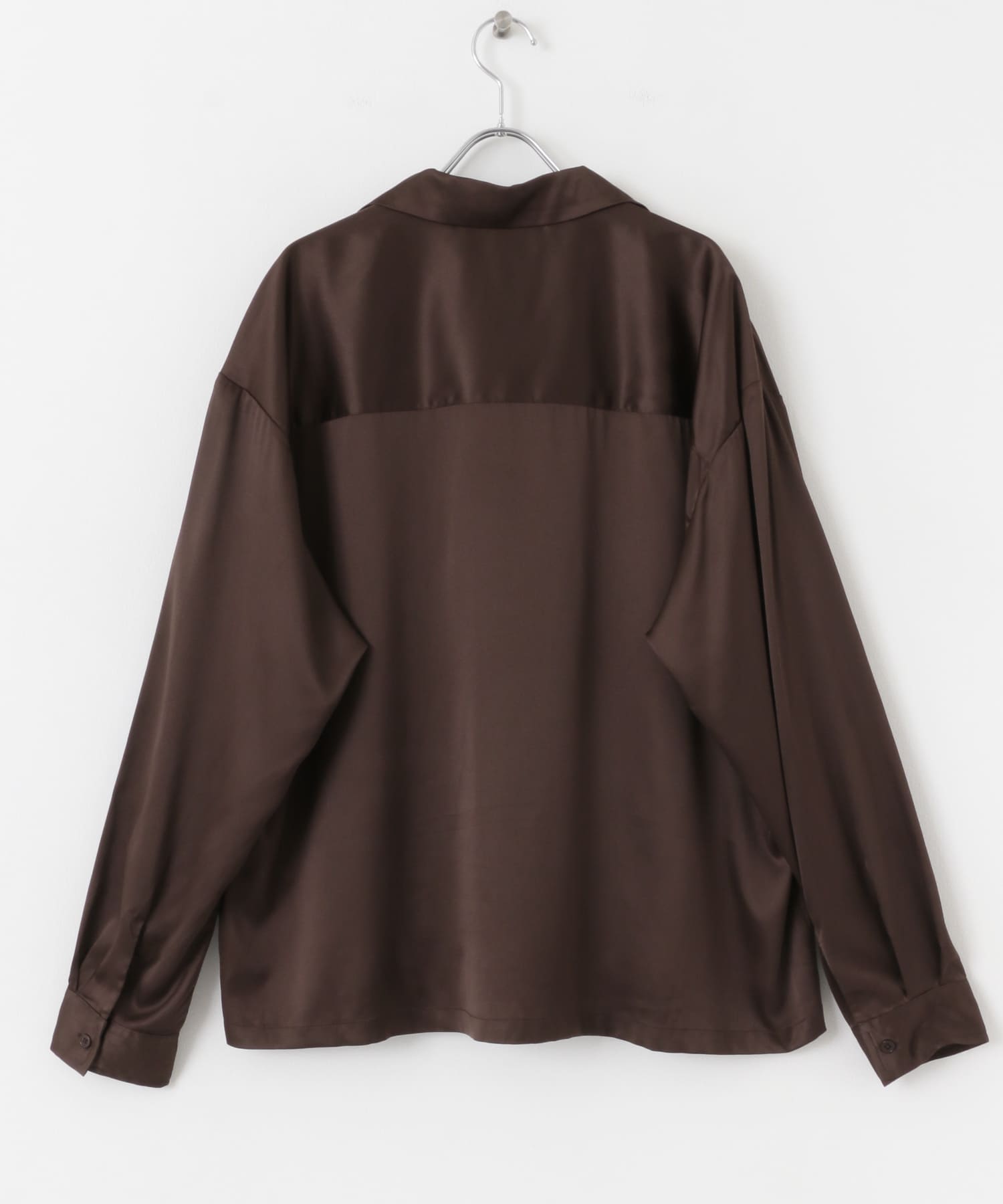 ボタニカルシシュウロングスリーブシャツ BROWN M