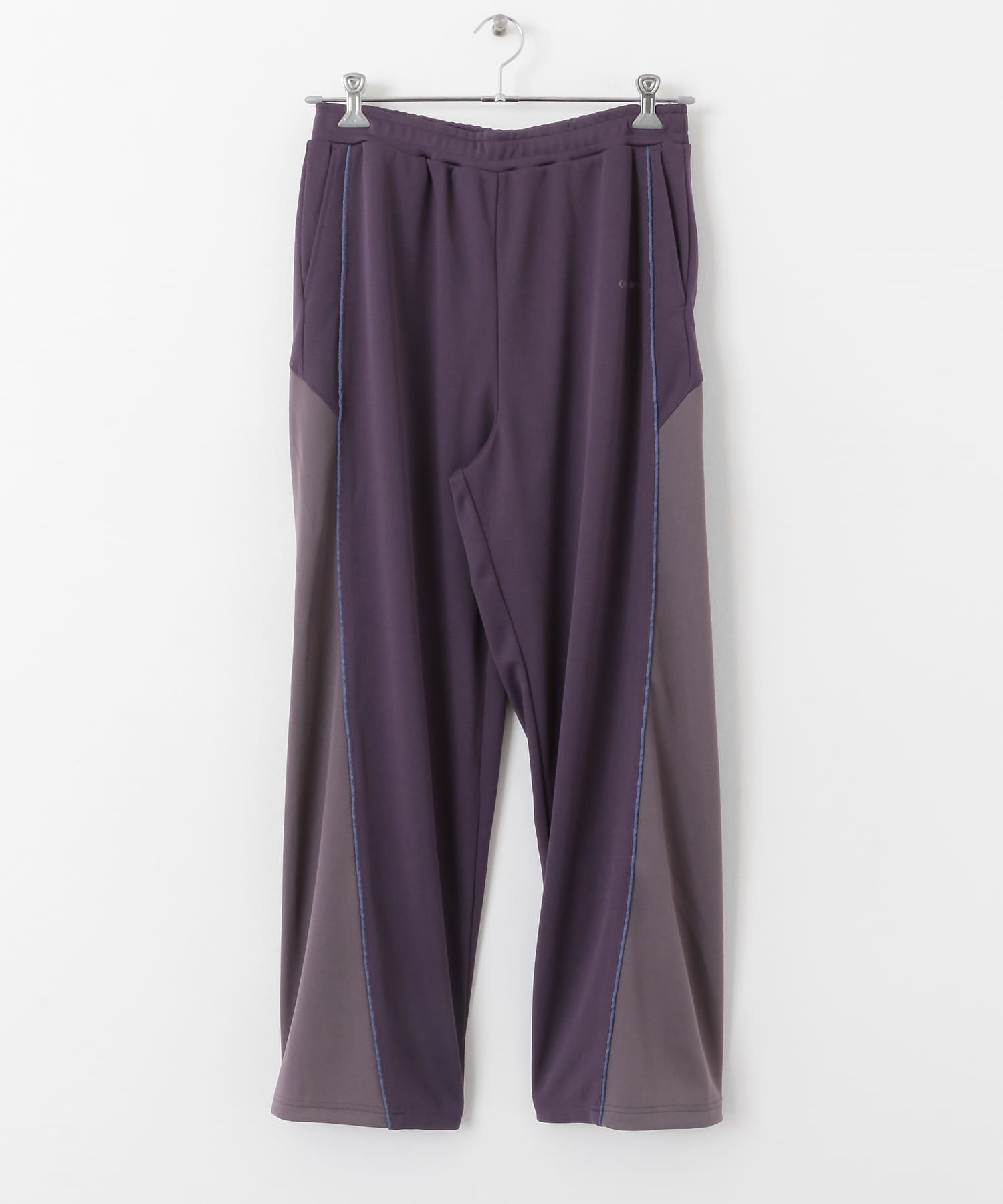 ブロックドトラックジャージラインパンツ PURPLE M