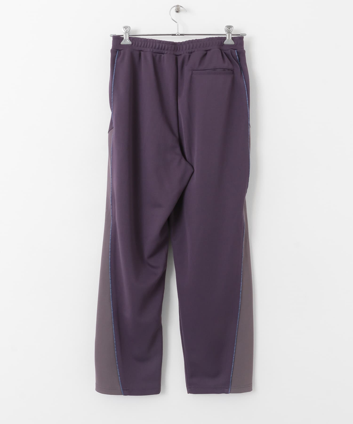 ブロックドトラックジャージラインパンツ PURPLE M
