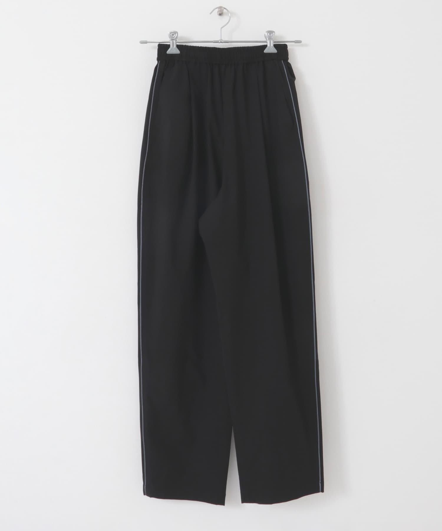 『セットアップ対応』パイピングトラックパンツ BLACK M