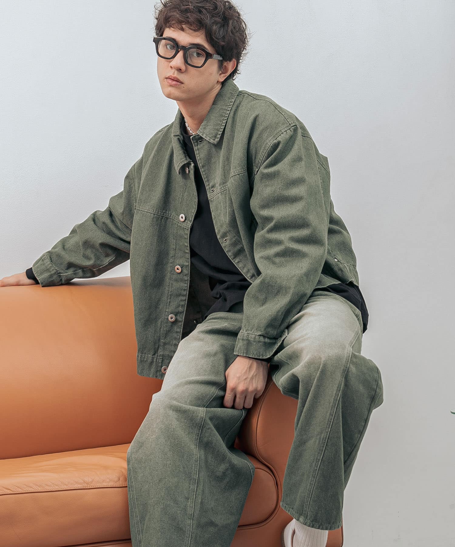 『セットアップ対応』ツイストデニムジャケット