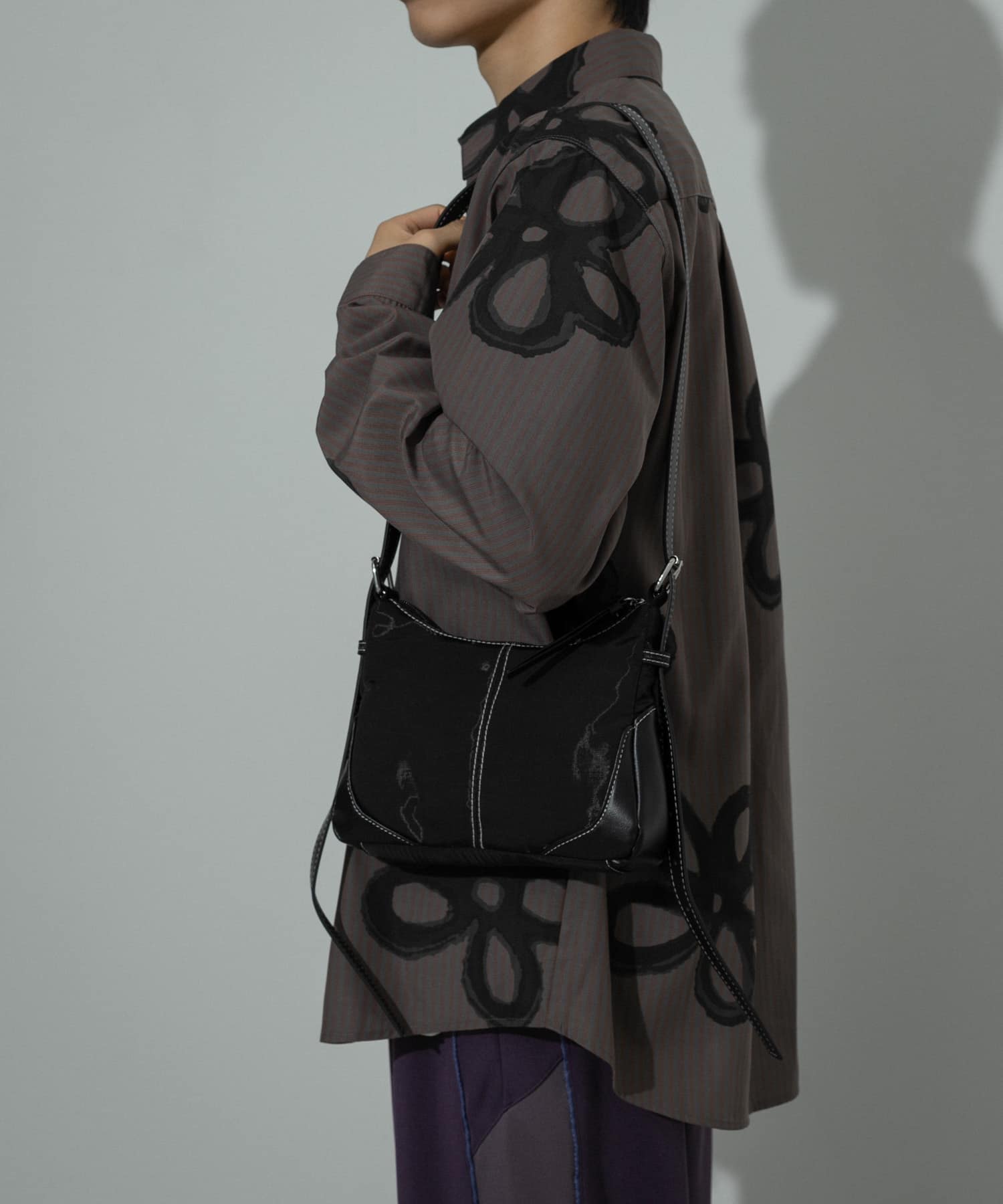 ダブルアジャストナイロンショルダー BLACK one