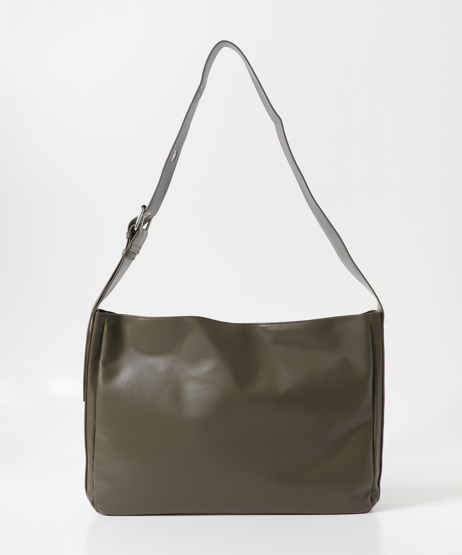 フェイクレザーベルテッドショルダー KHAKI one