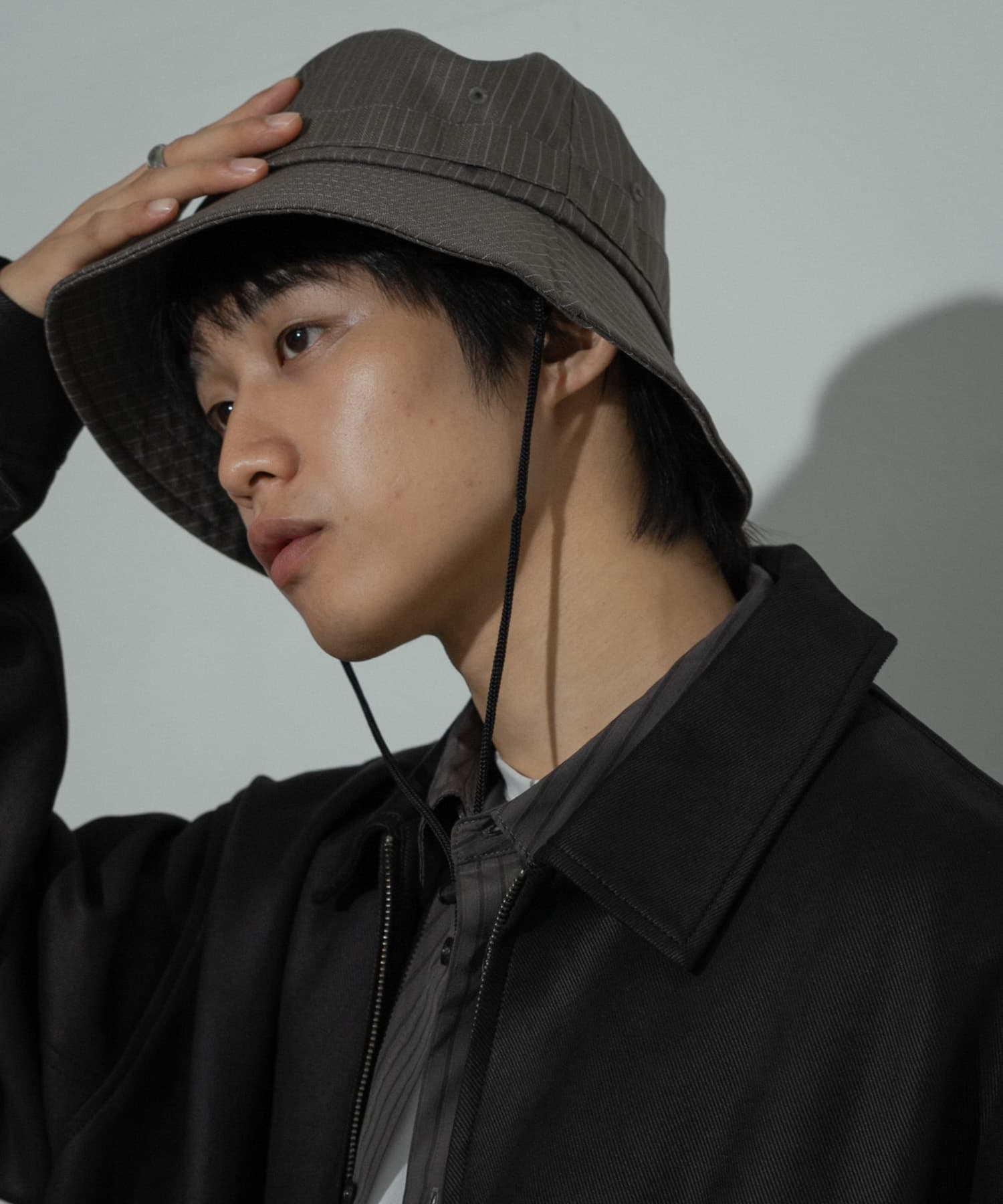 ストライプサファリハット KHAKI one