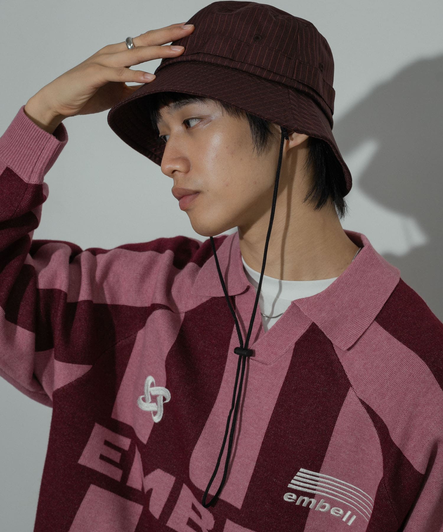 ストライプサファリハット ORANGE one