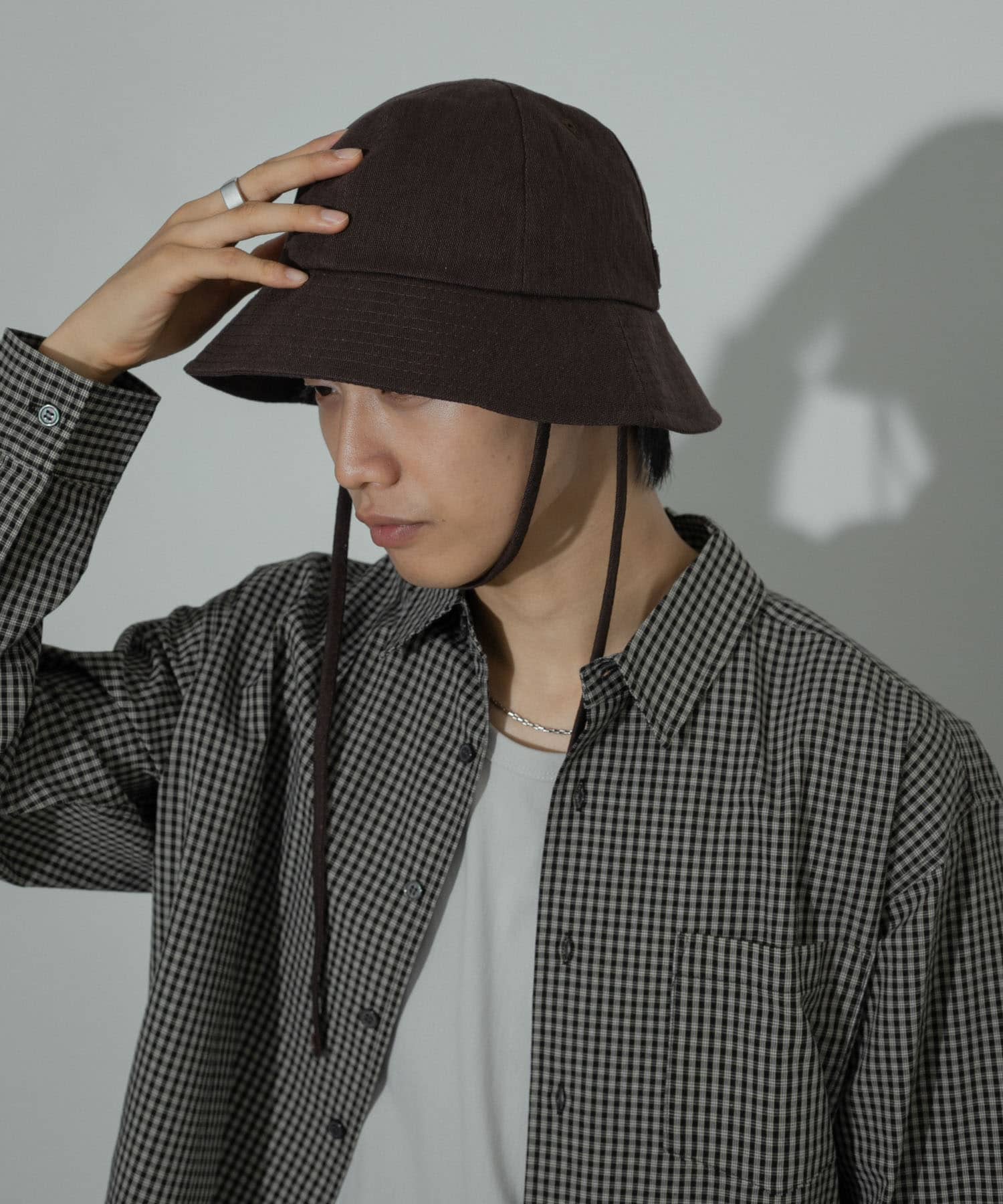 ベルテッドコードバケットハット BROWN one