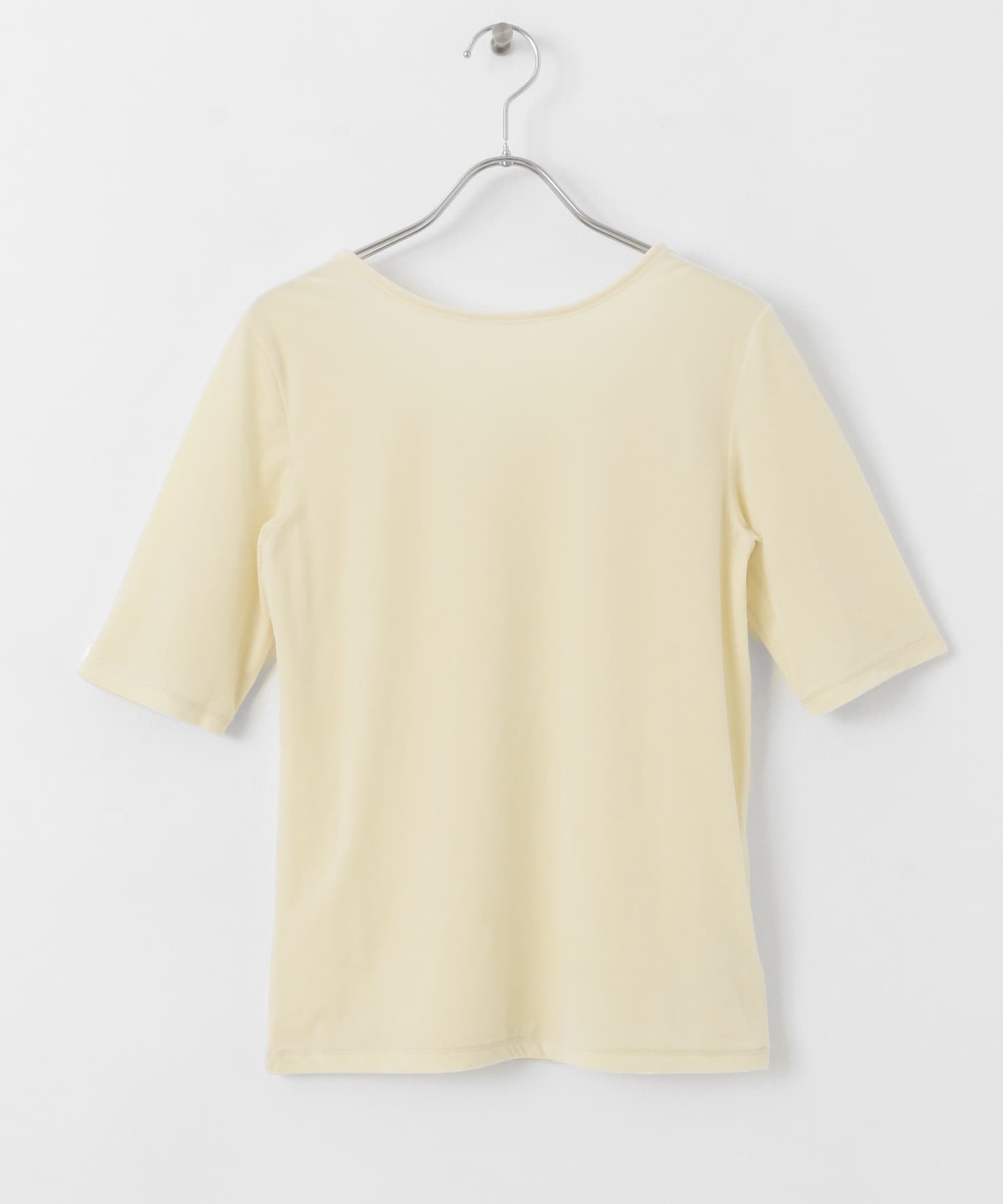シアーベロアTシャツ(半袖) IVORY one