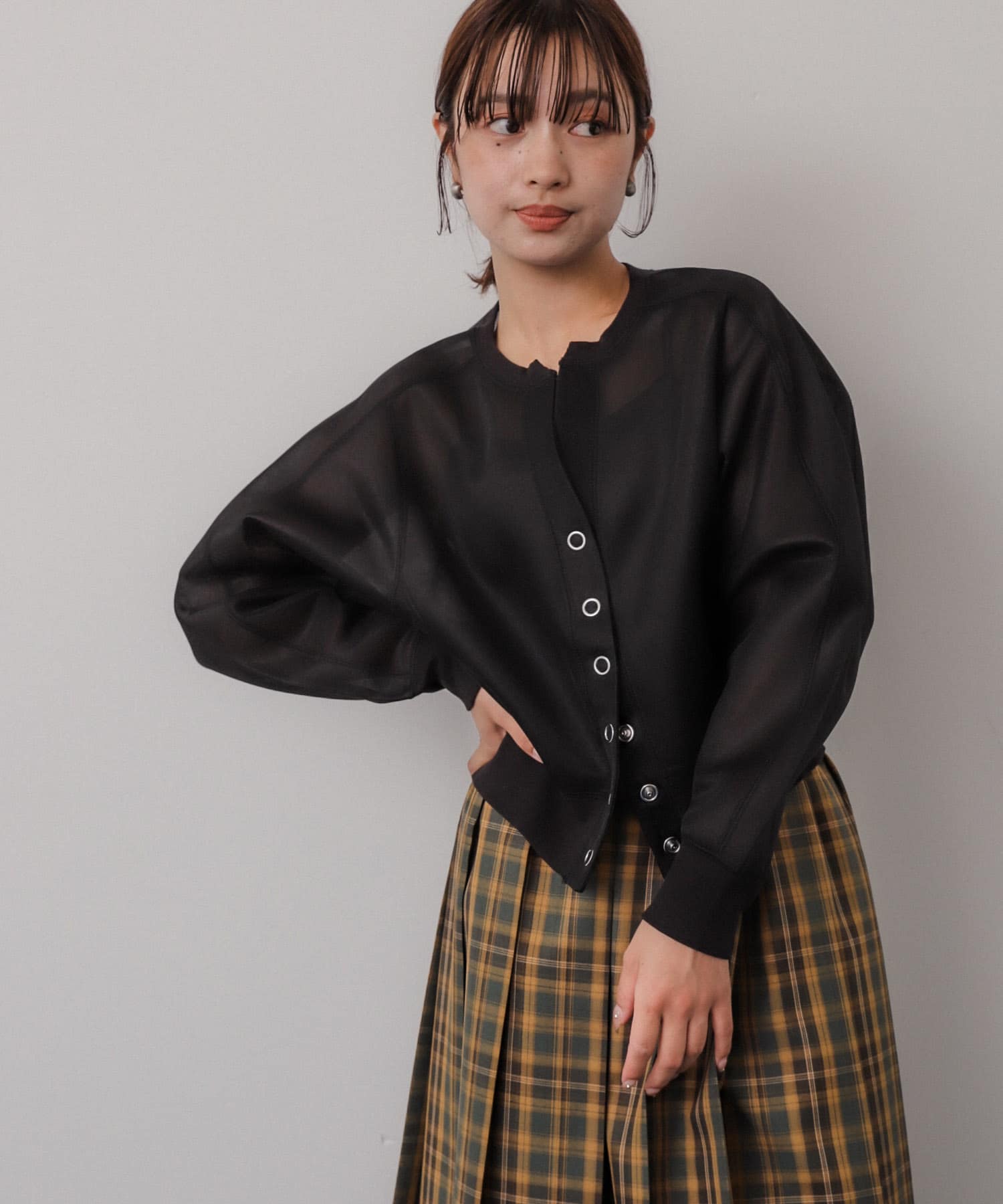 身長：158cm サイズ：one