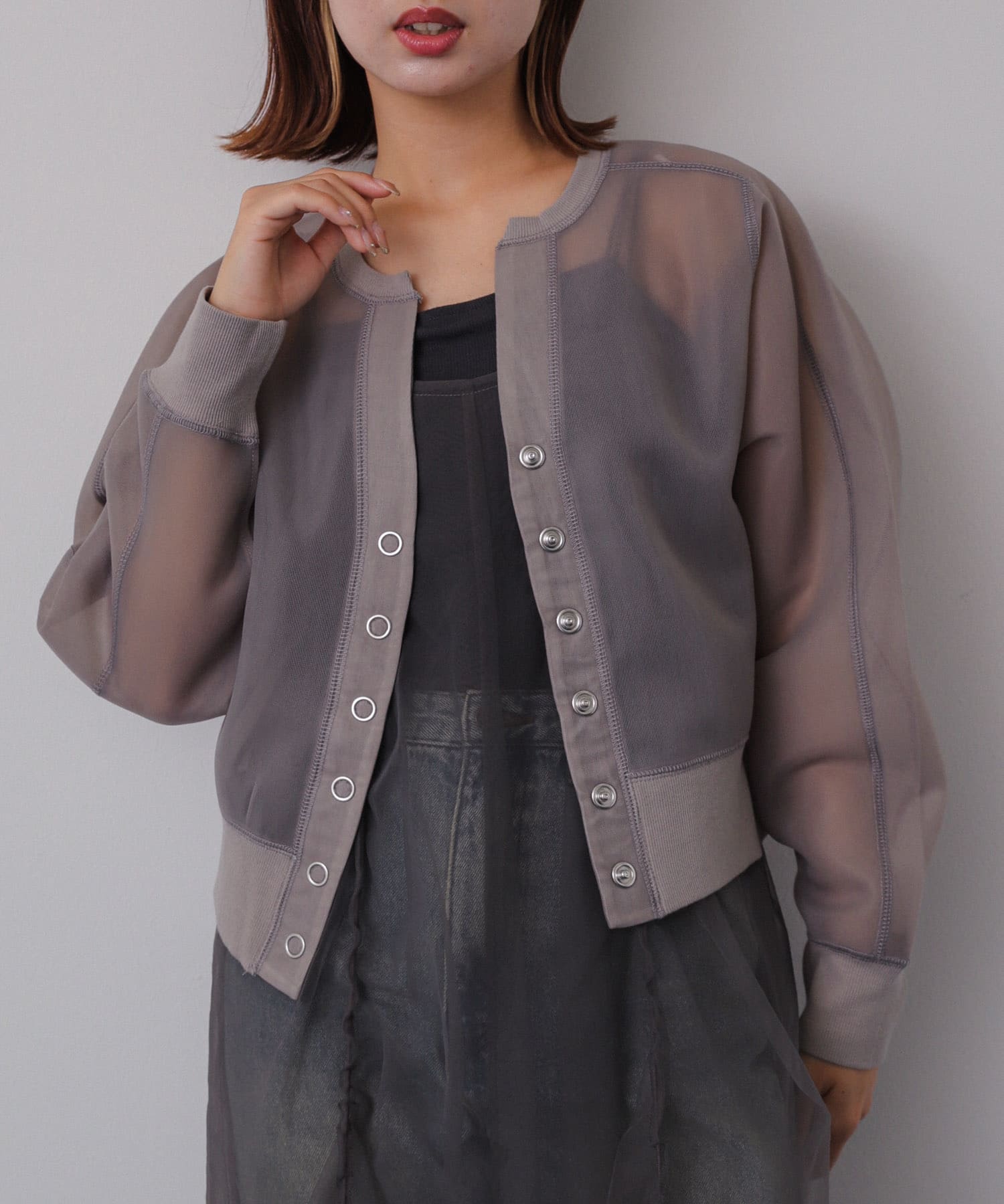 身長：158cm サイズ：one