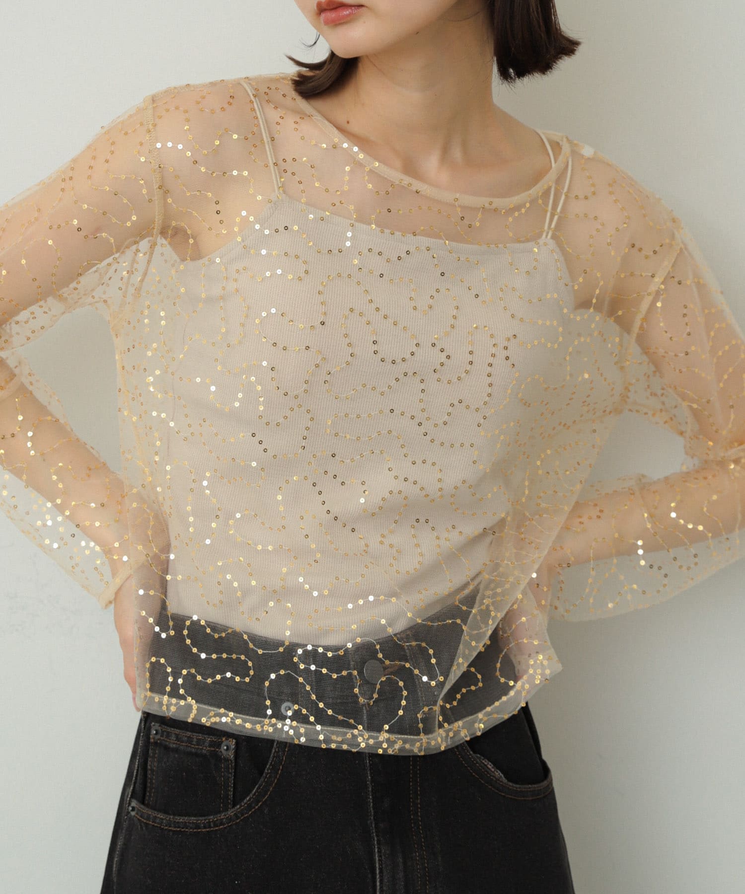 身長：169cm サイズ：one