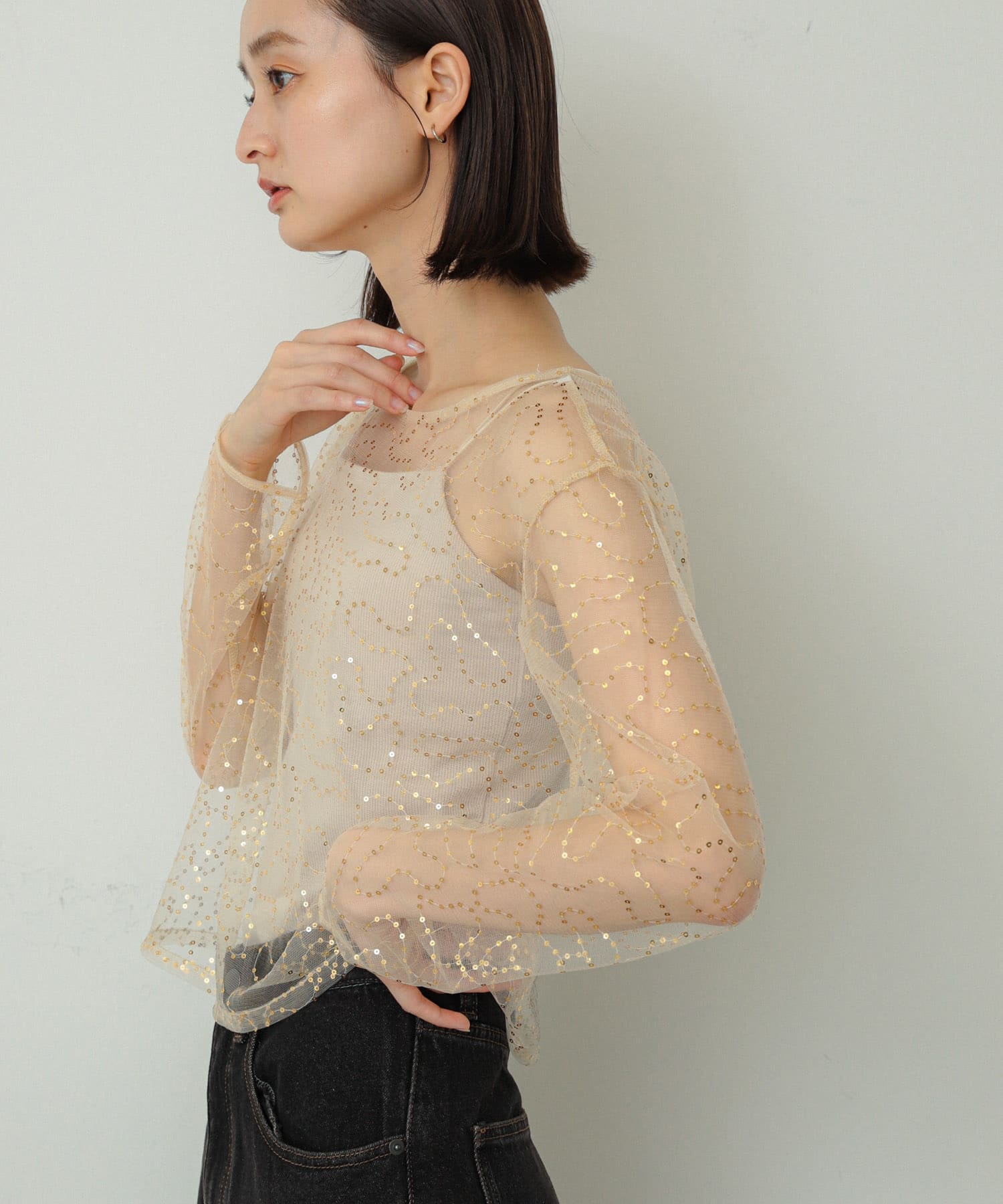 身長：169cm サイズ：one