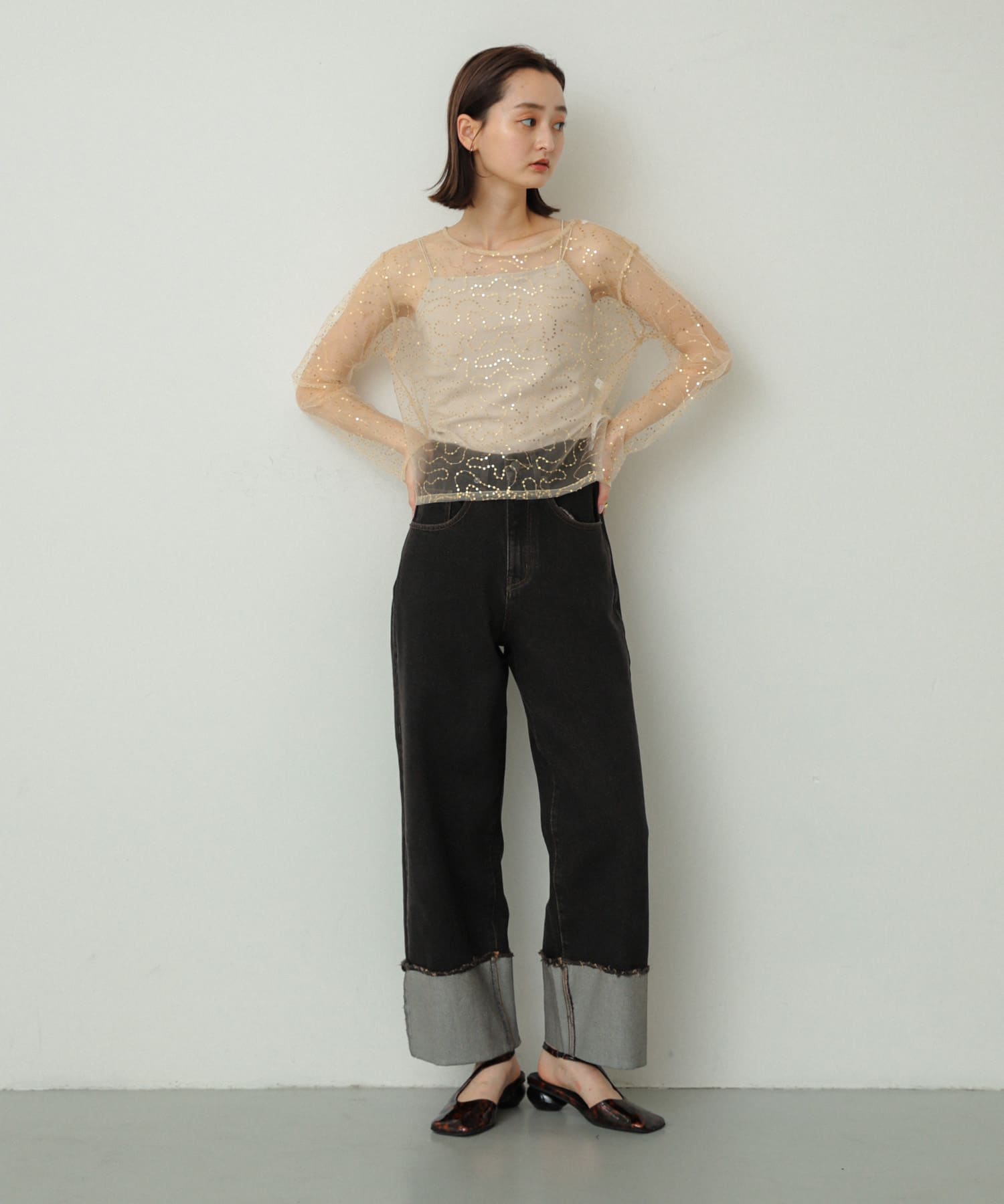 身長：169cm サイズ：one