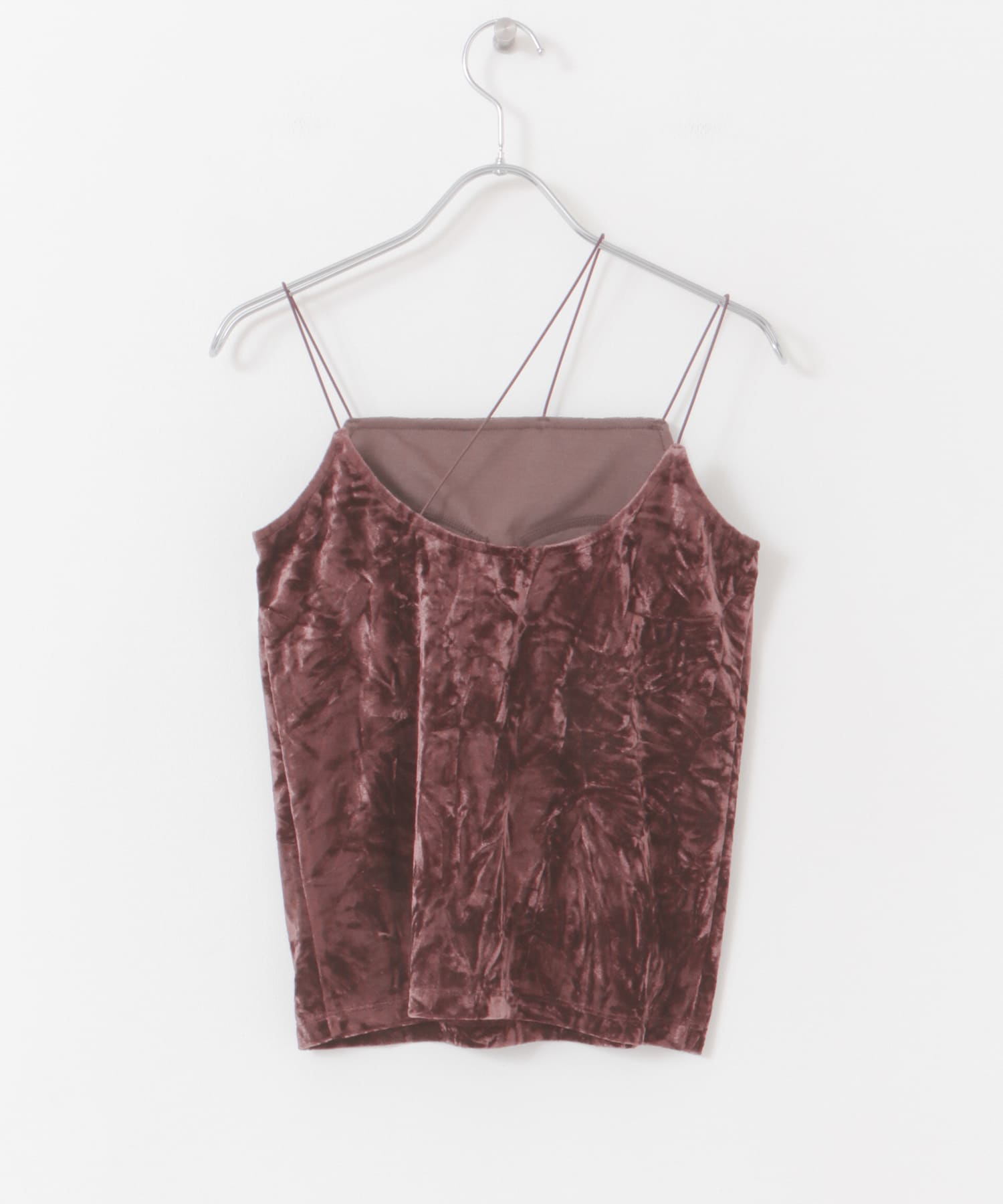 『サイズ展開あり』ベロアカップツキキャミソール PINK COMPACT