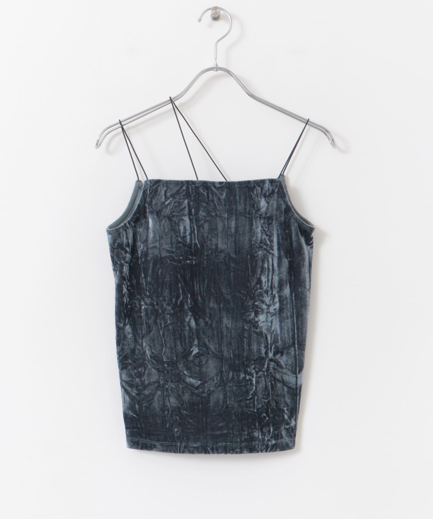 『サイズ展開あり』ベロアカップツキキャミソール GRAY COMPACT