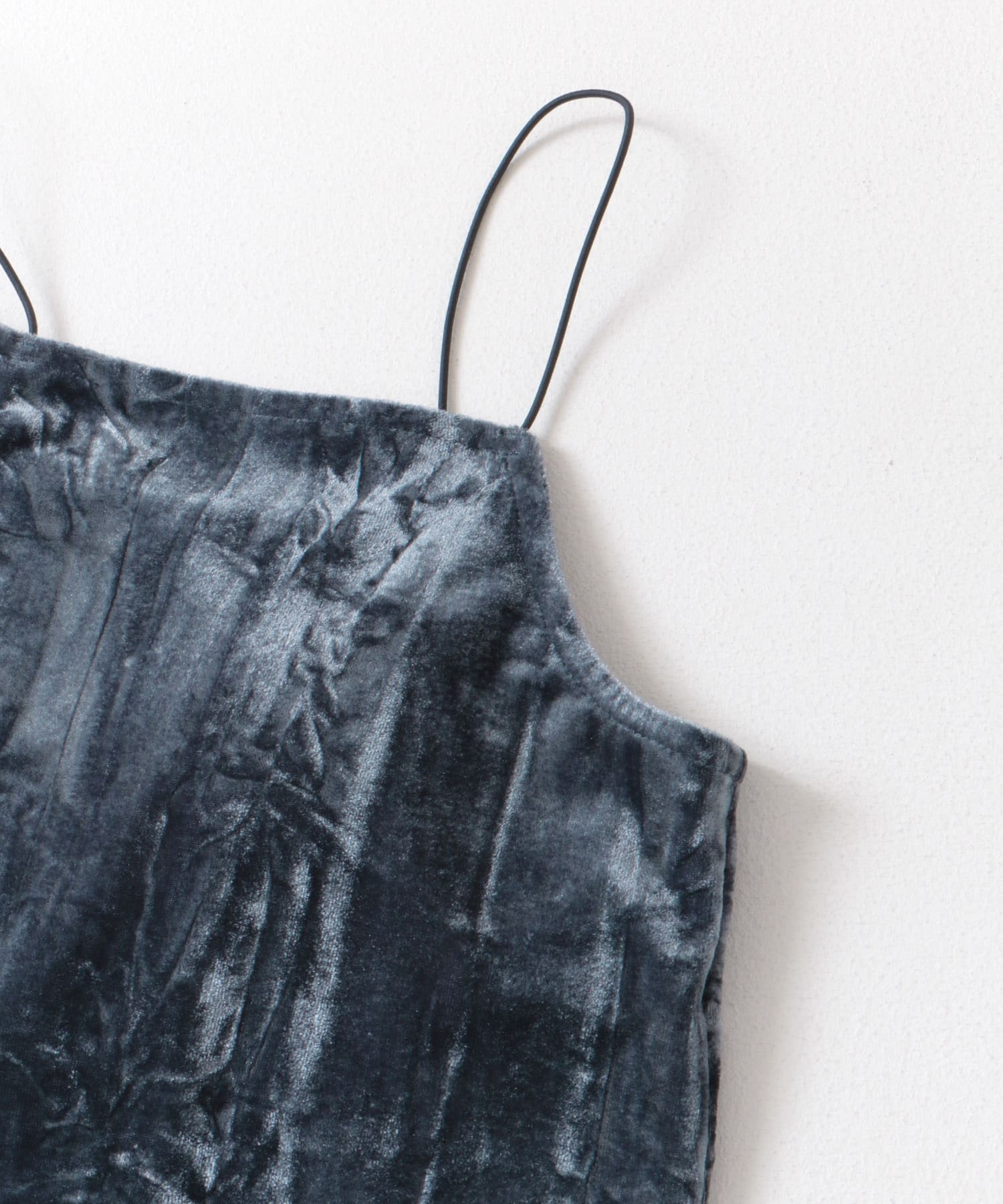 『サイズ展開あり』ベロアカップツキキャミソール GRAY COMPACT