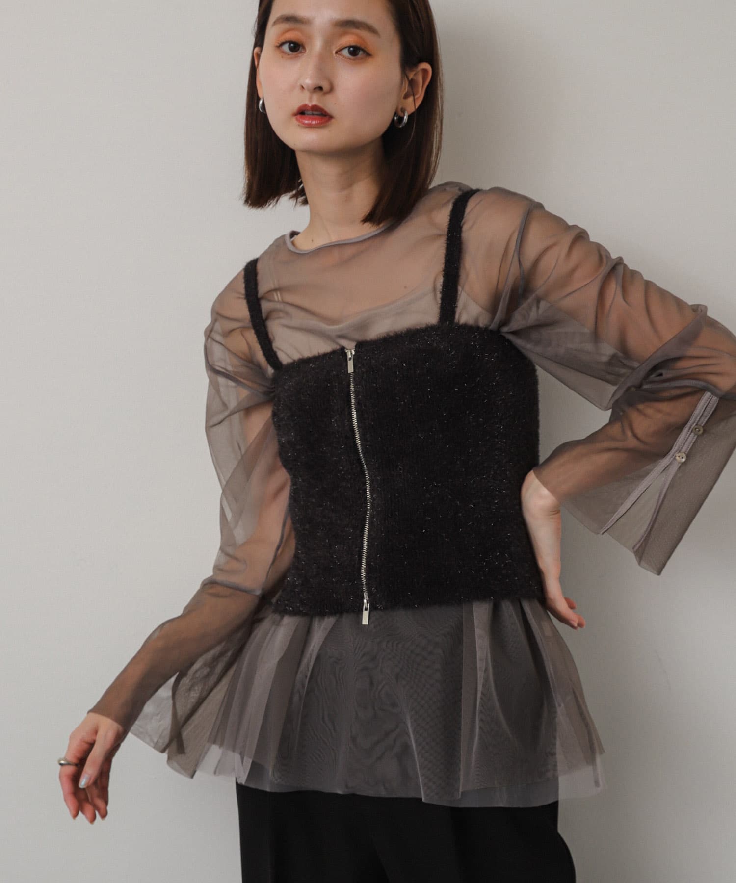 身長：169cm サイズ：one