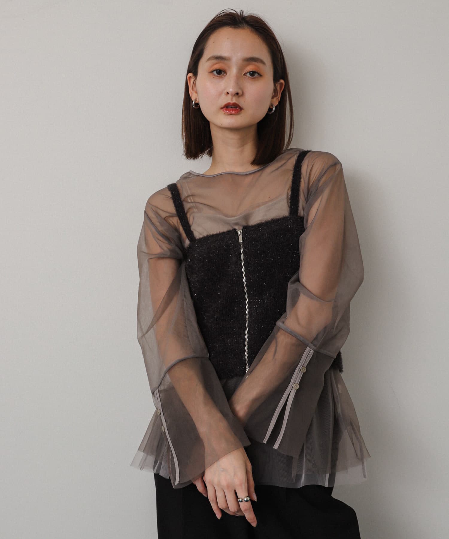 身長：169cm サイズ：one