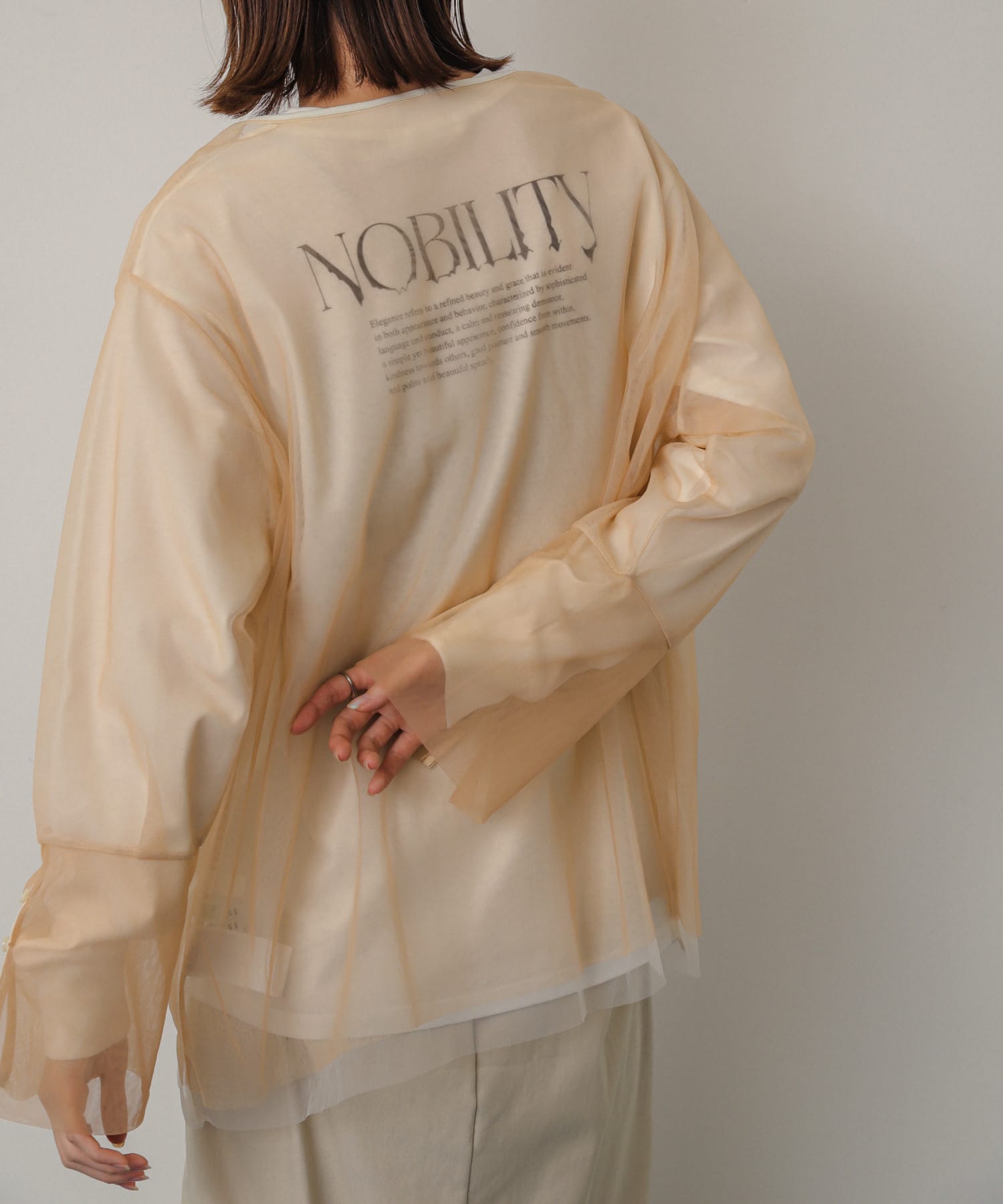 身長：169cm サイズ：one