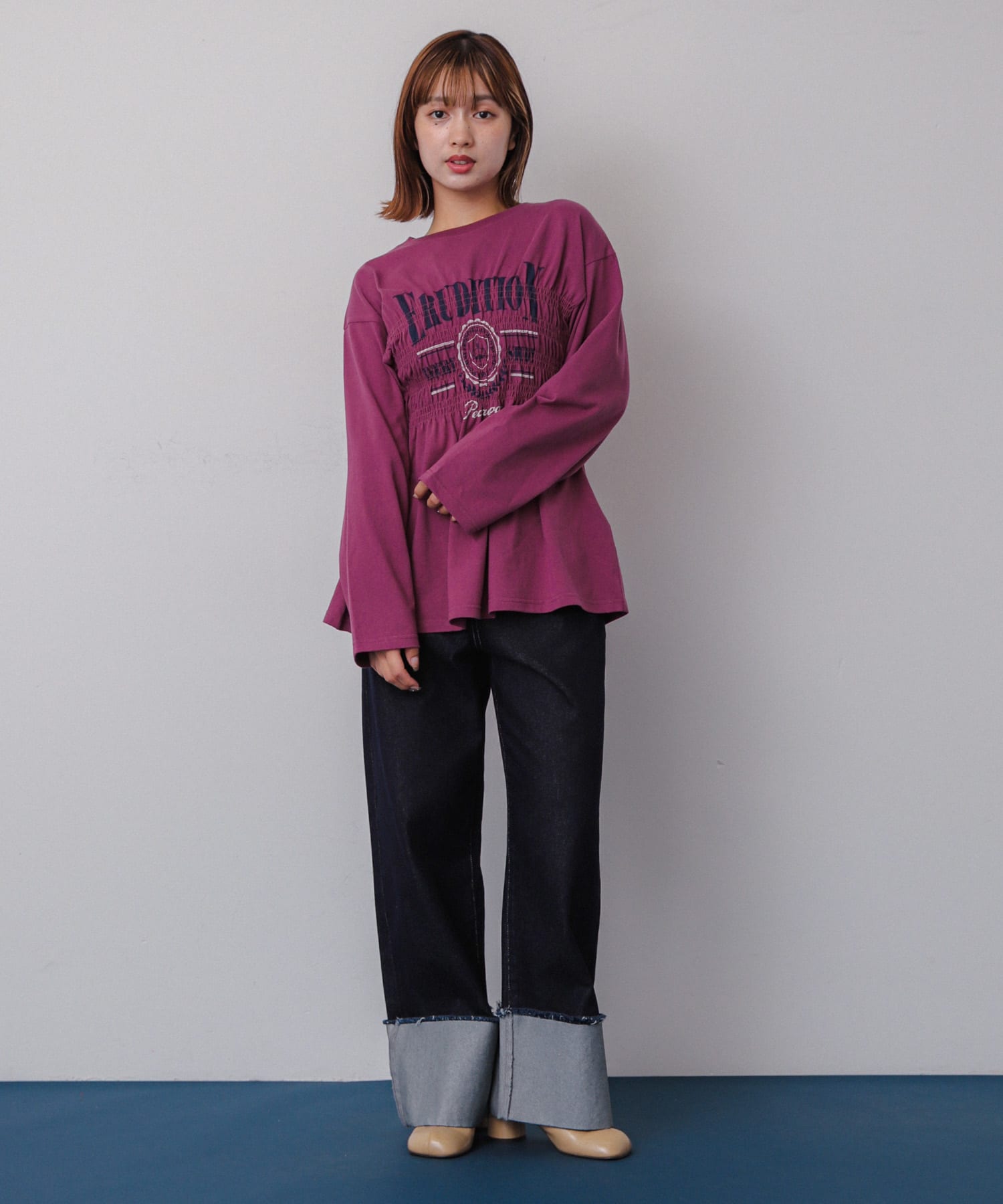 身長：158cm サイズ：one