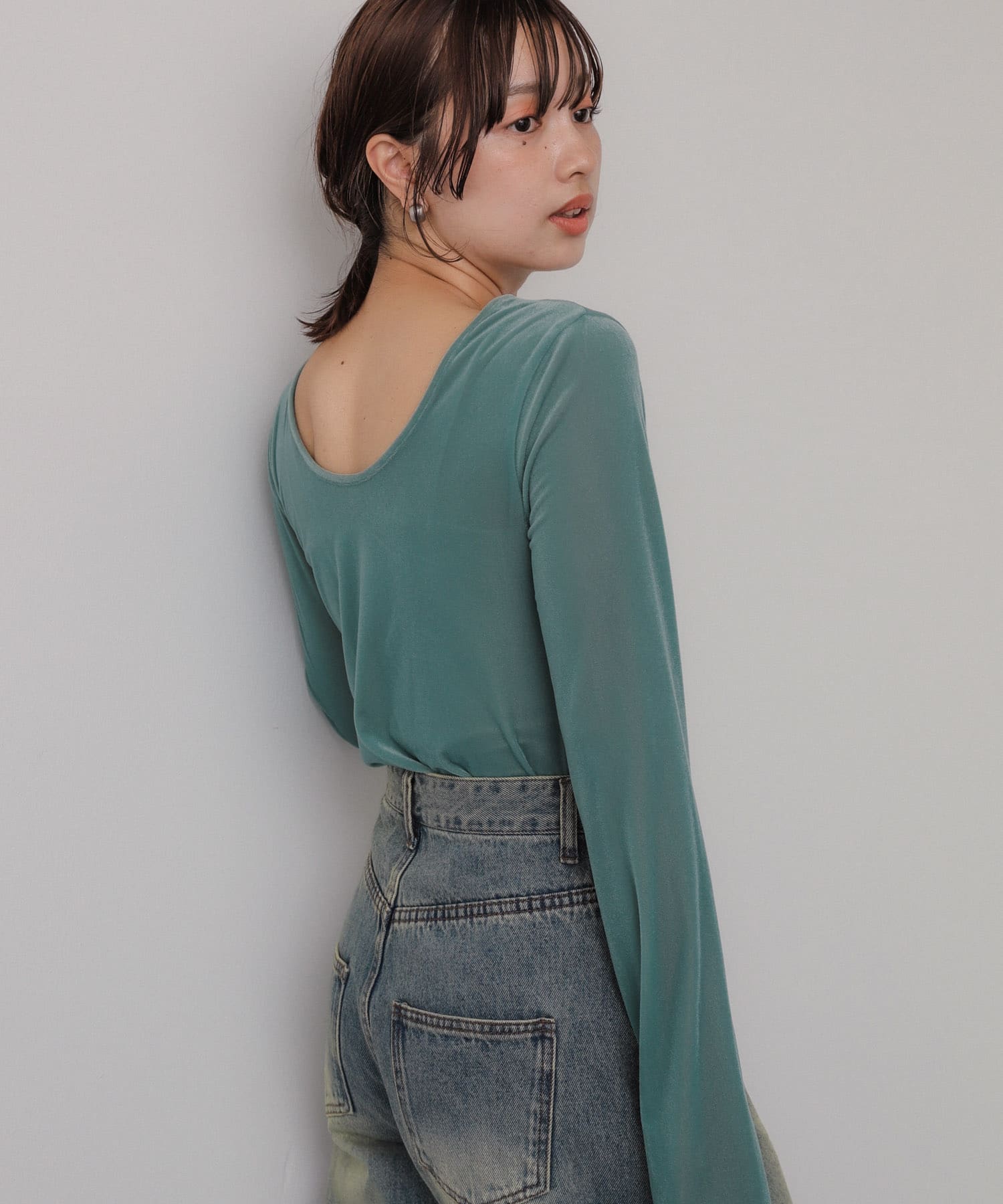 身長：158cm サイズ：one