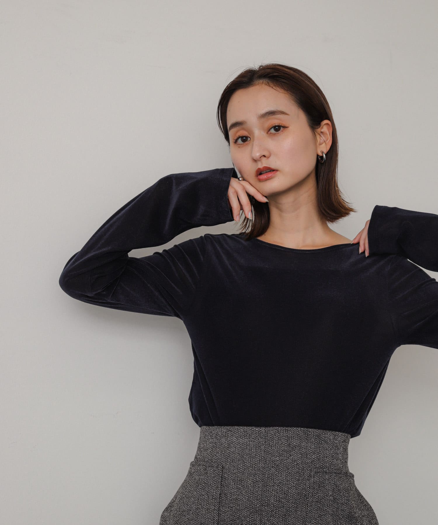 身長：158cm サイズ：one