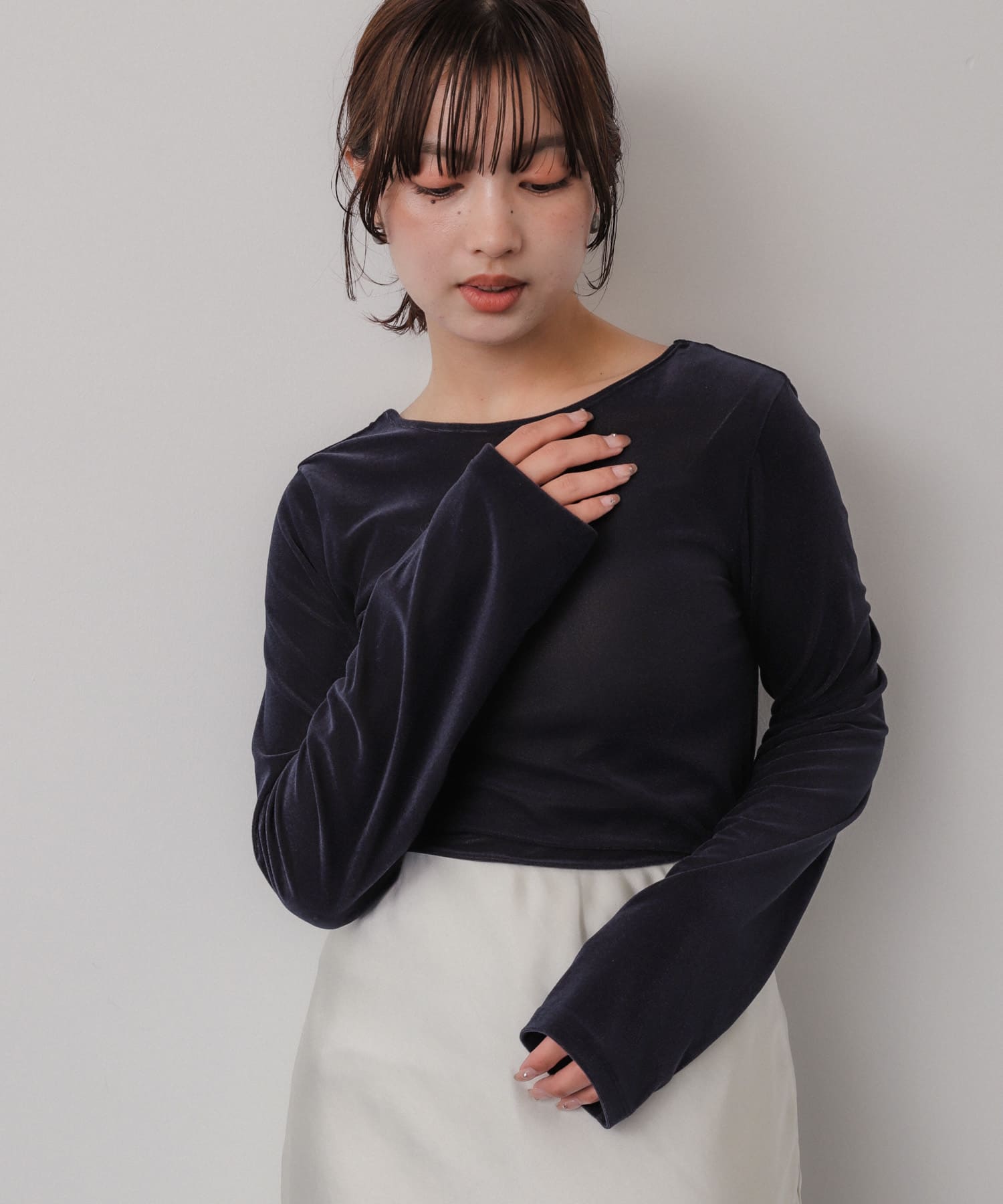 身長：158cm サイズ：one