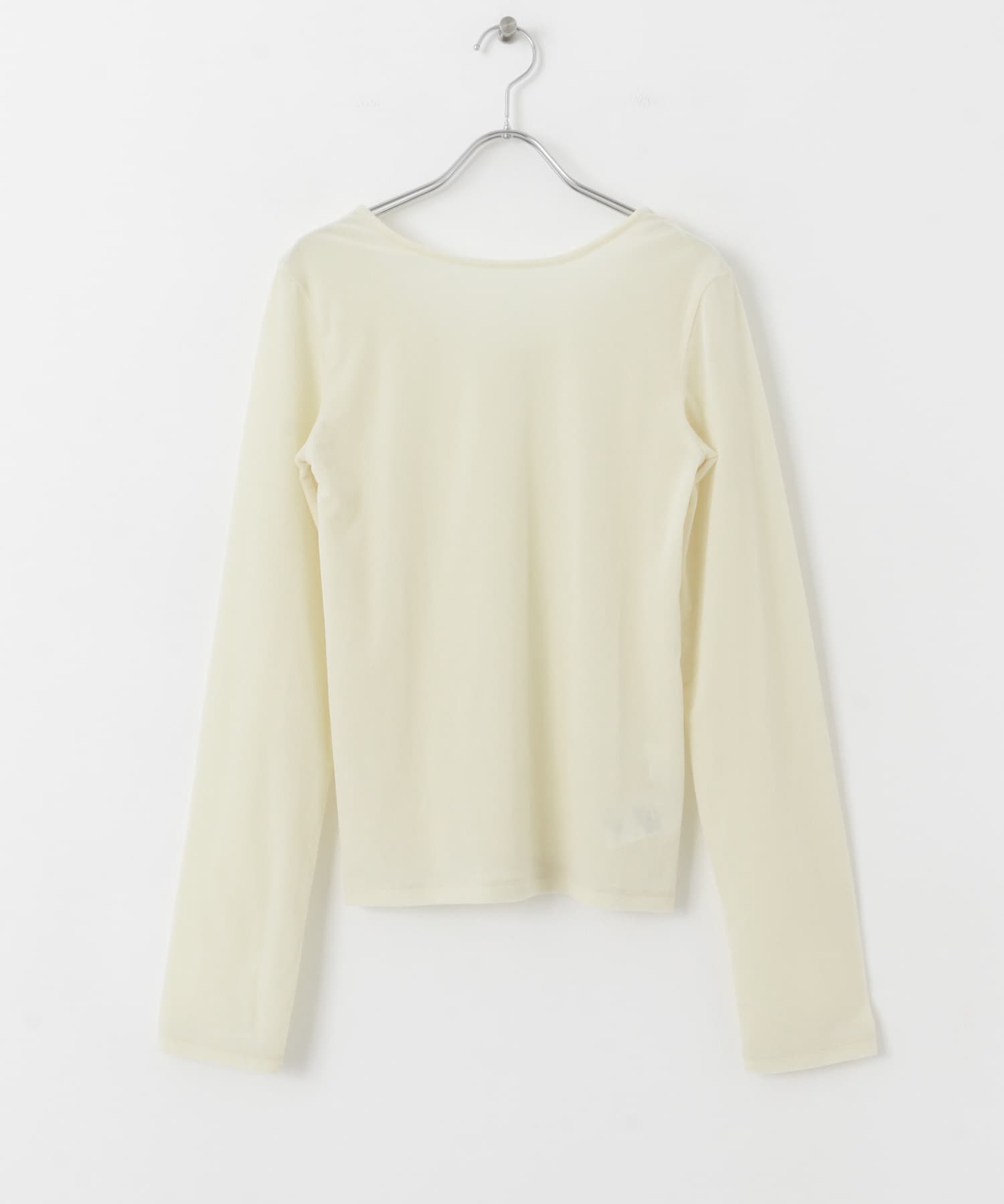 シアーベロアTシャツ IVORY one