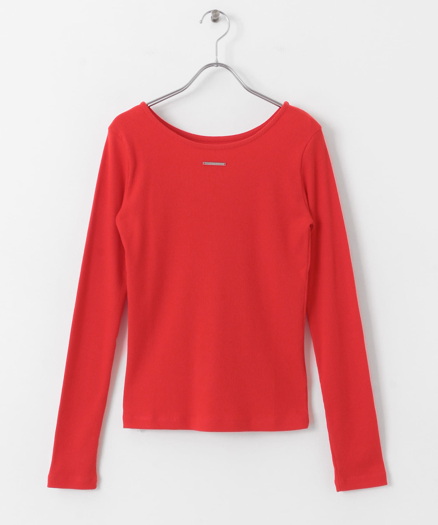 プレートツキバレエネックトップ RED one