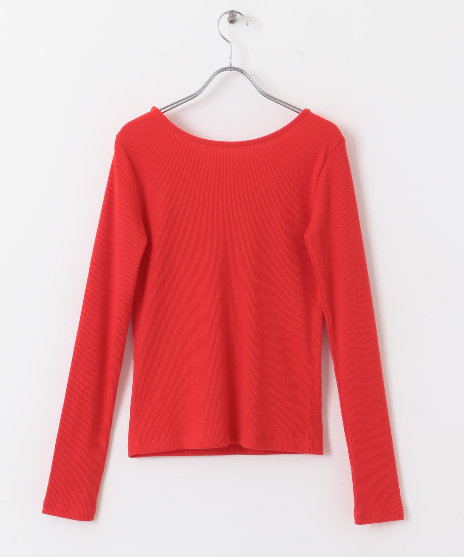 プレートツキバレエネックトップ RED one