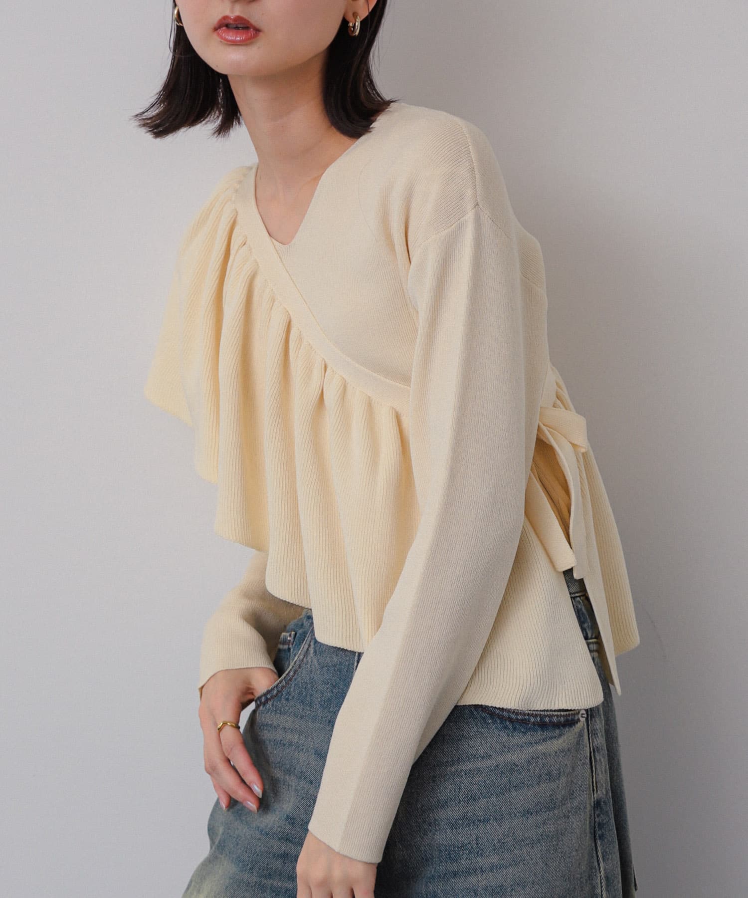 身長：158cm サイズ：one