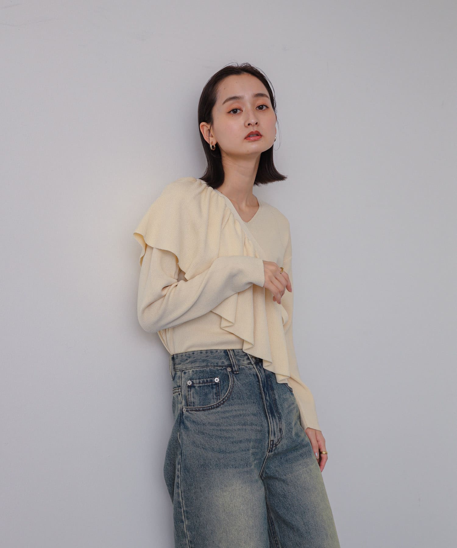 身長：158cm サイズ：one