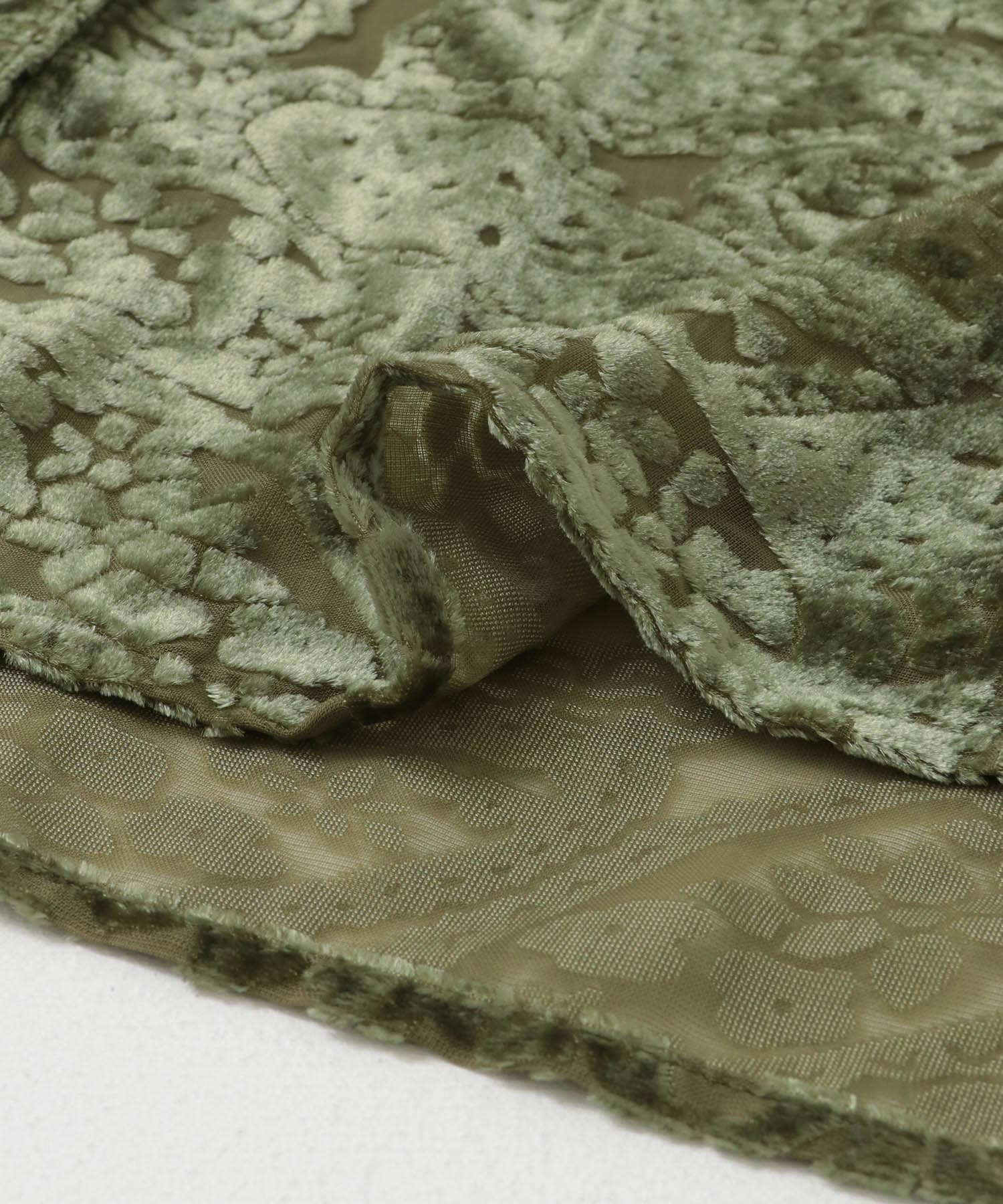 バンドカラーオパールシャツ KHAKI one