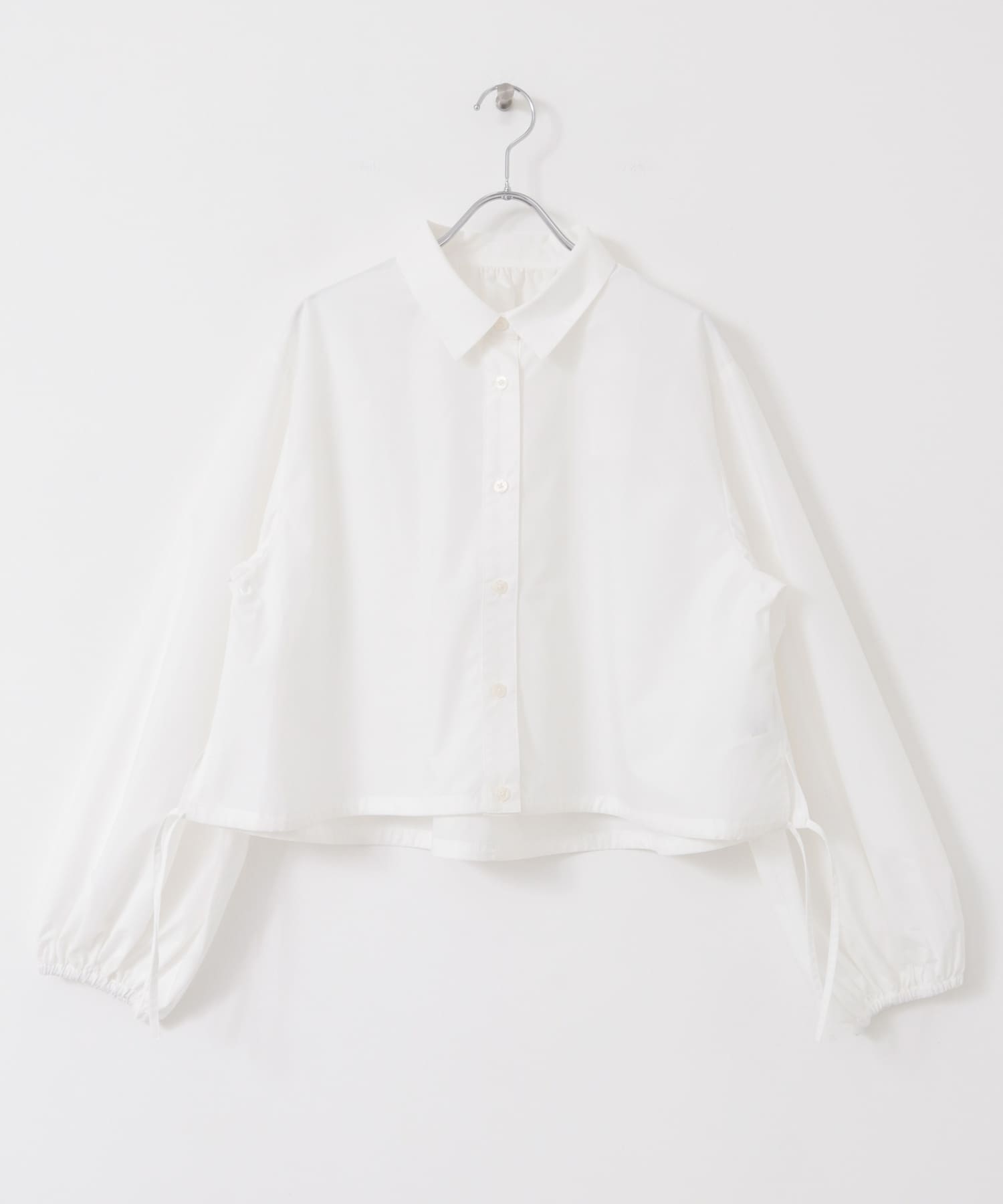 ボリュームスリーブクロップドシャツ OFF WHITE one