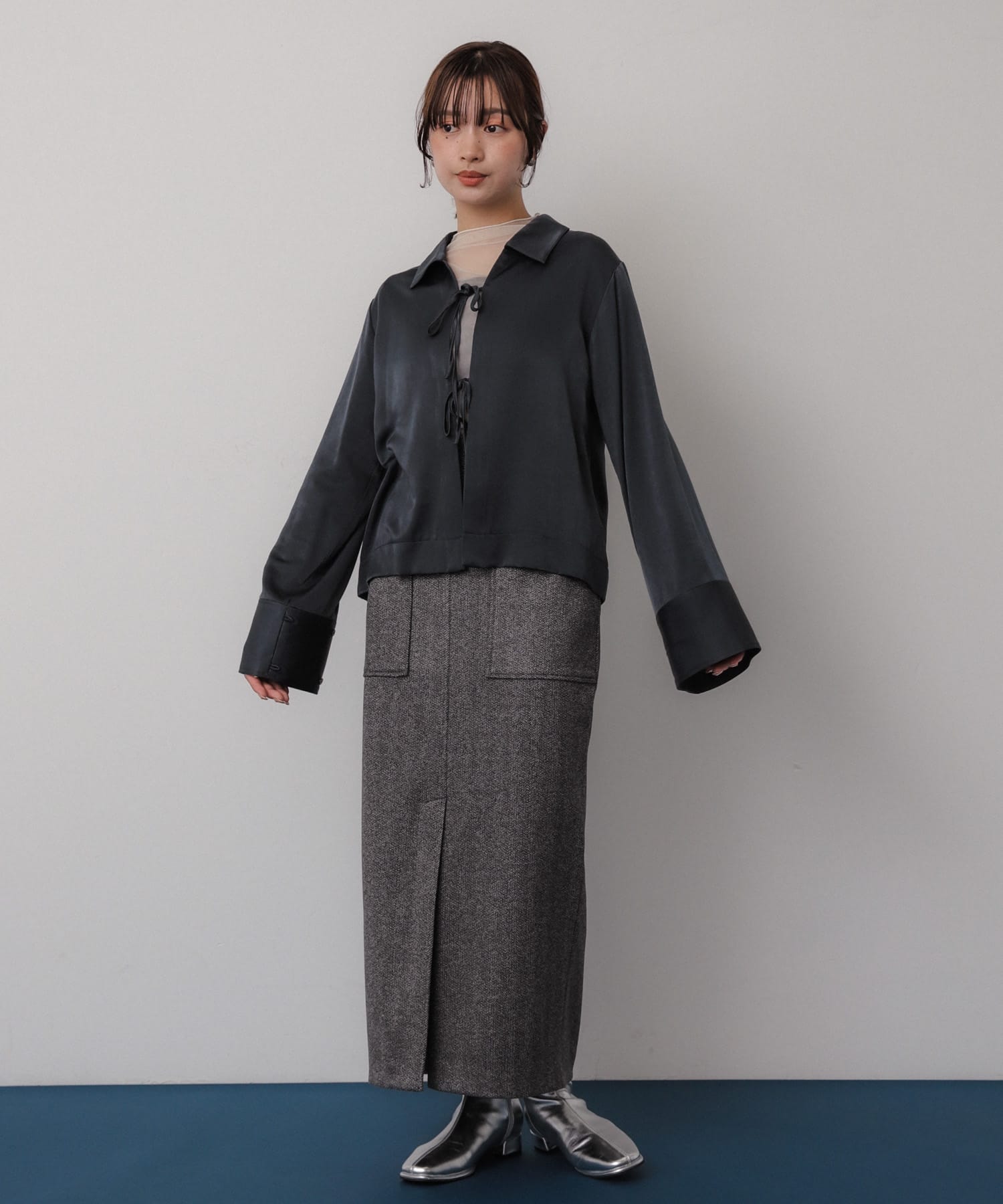 身長：158cm サイズ：one