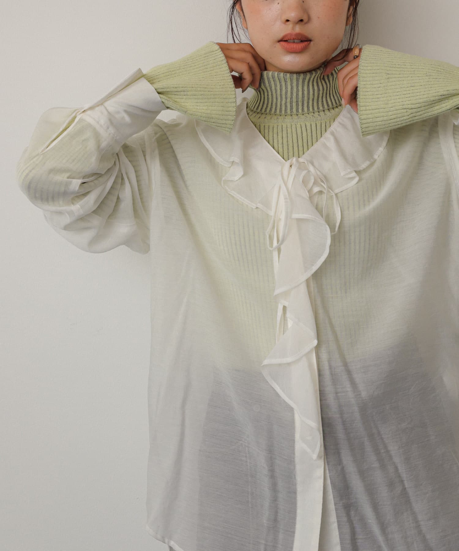 身長：158cm サイズ：one